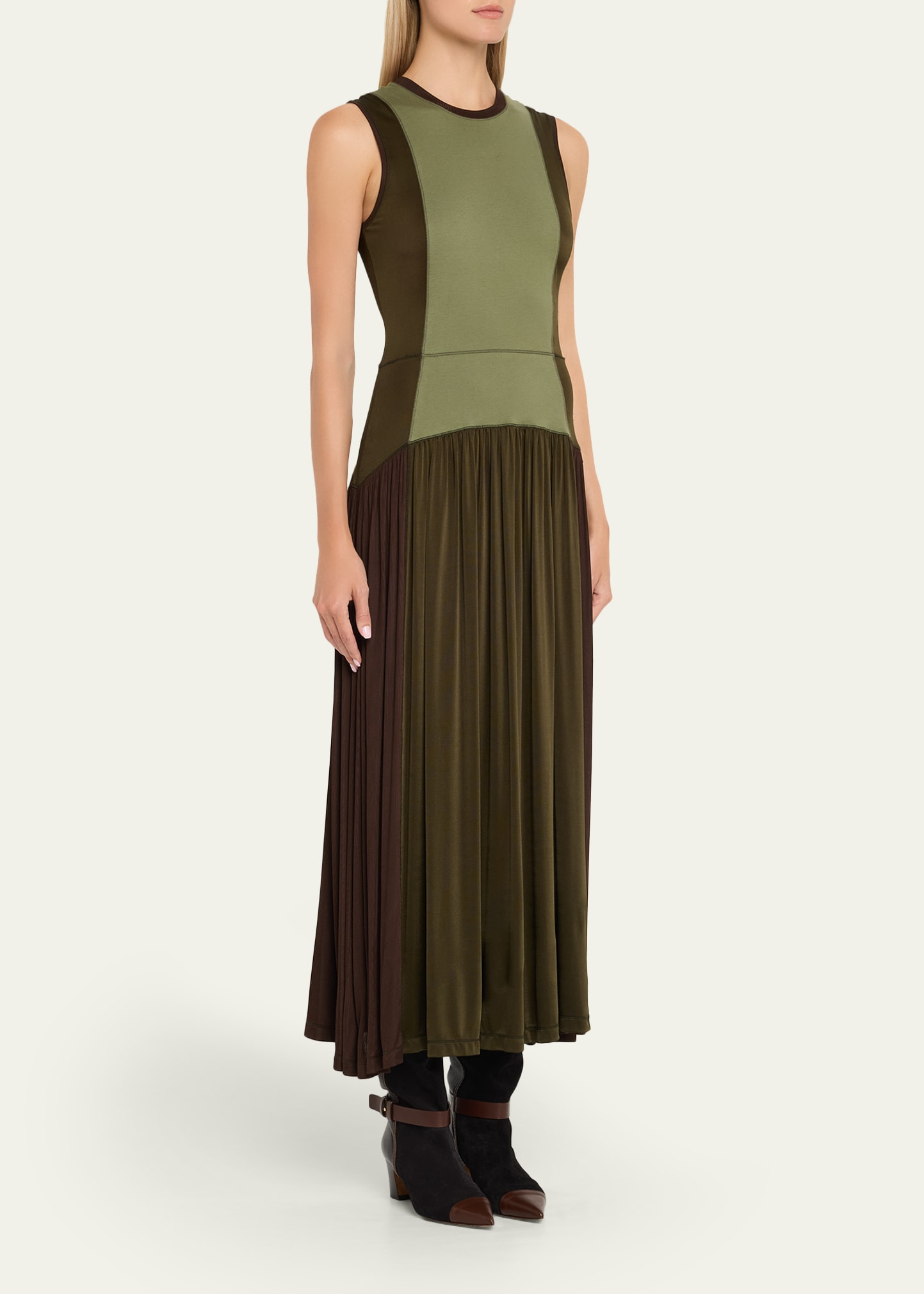 Amaliya Sleeveless Color Block Dress - 4