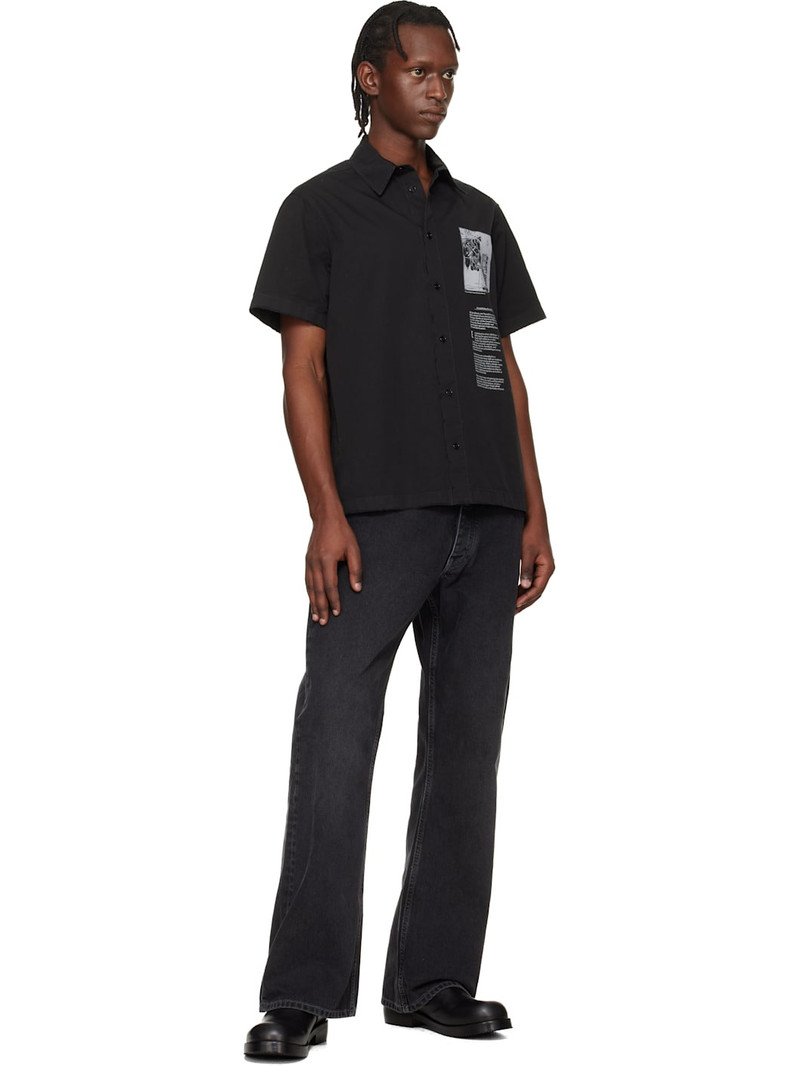 Off-White Black Emblem Poplin Slim Bowling Shirt outlook