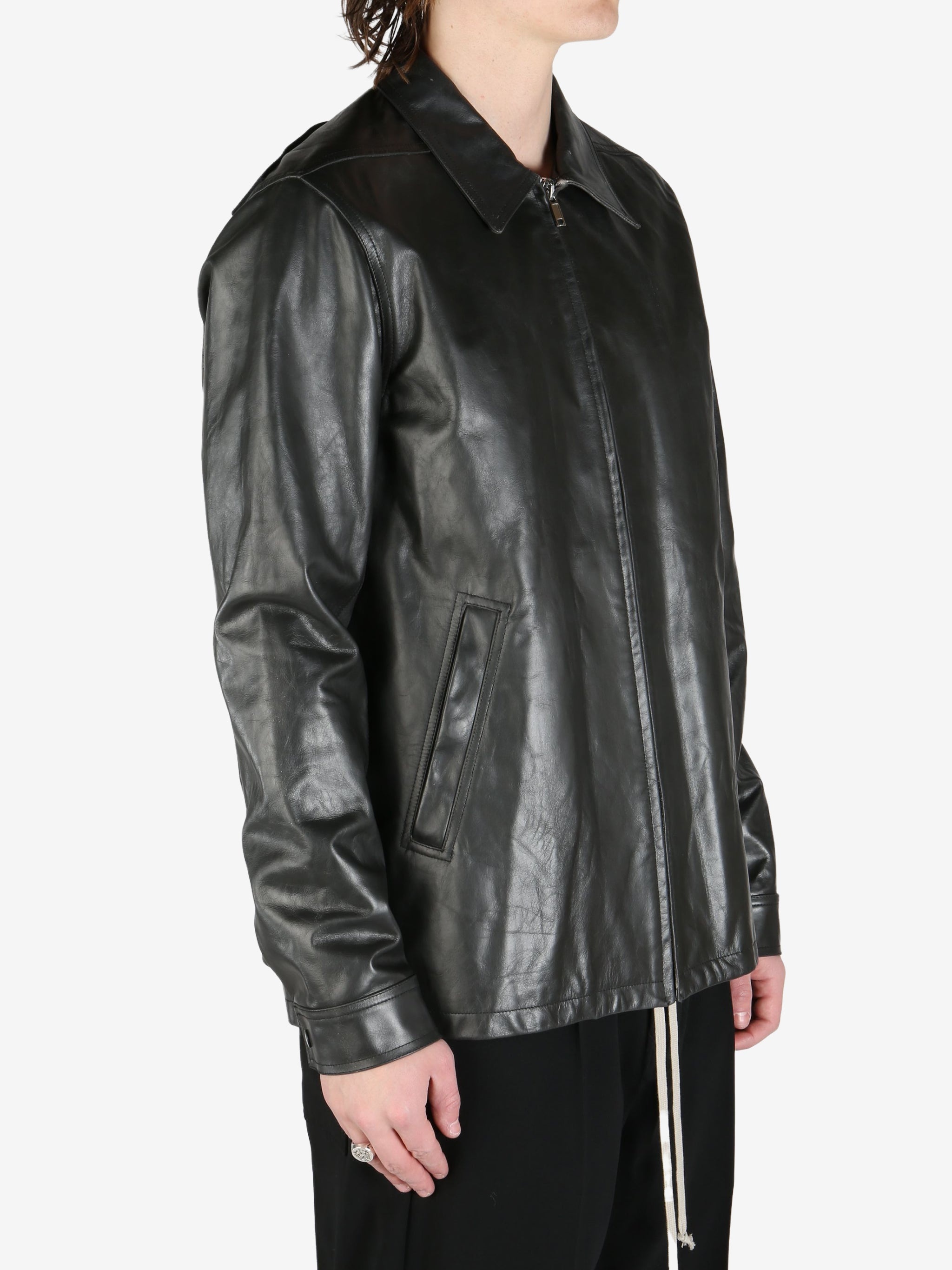 RICK OWENS - Men Giacca In Pelle Brad Jacket - 2
