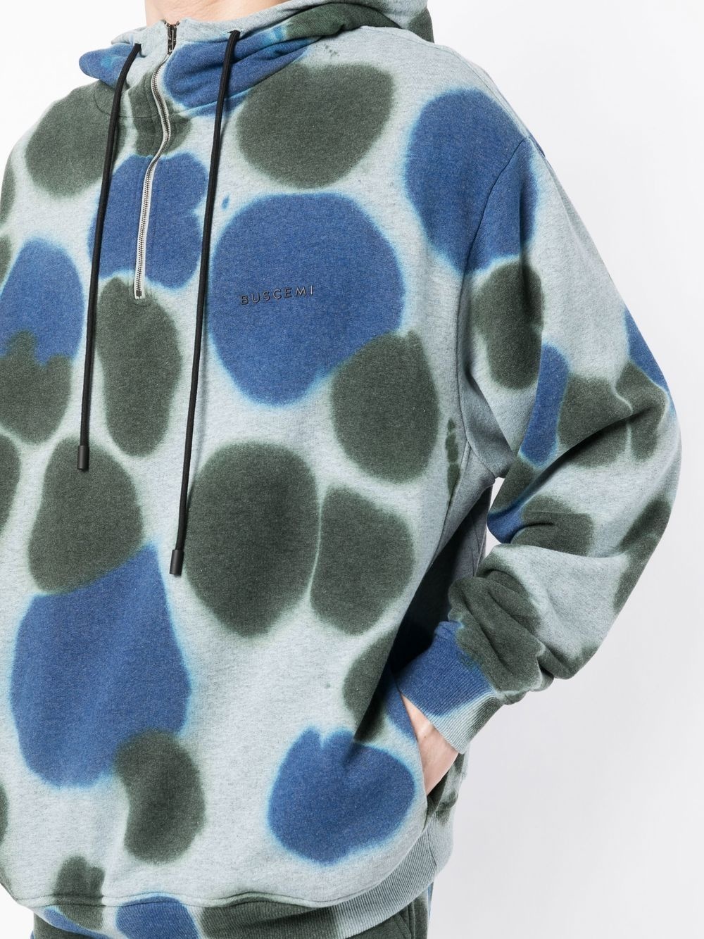 tie-dye zip-up hoodie - 5