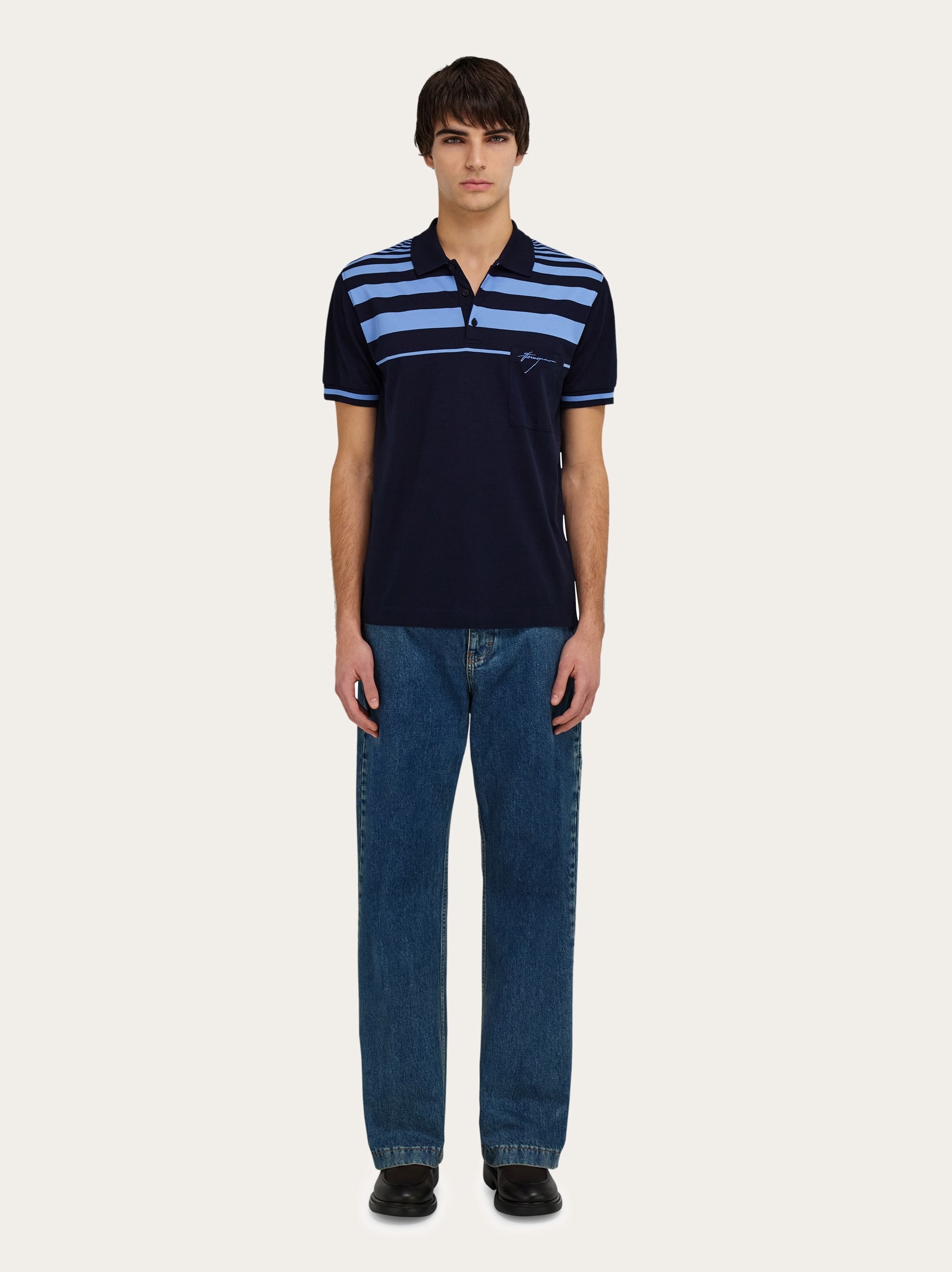 Striped polo shirt - 5