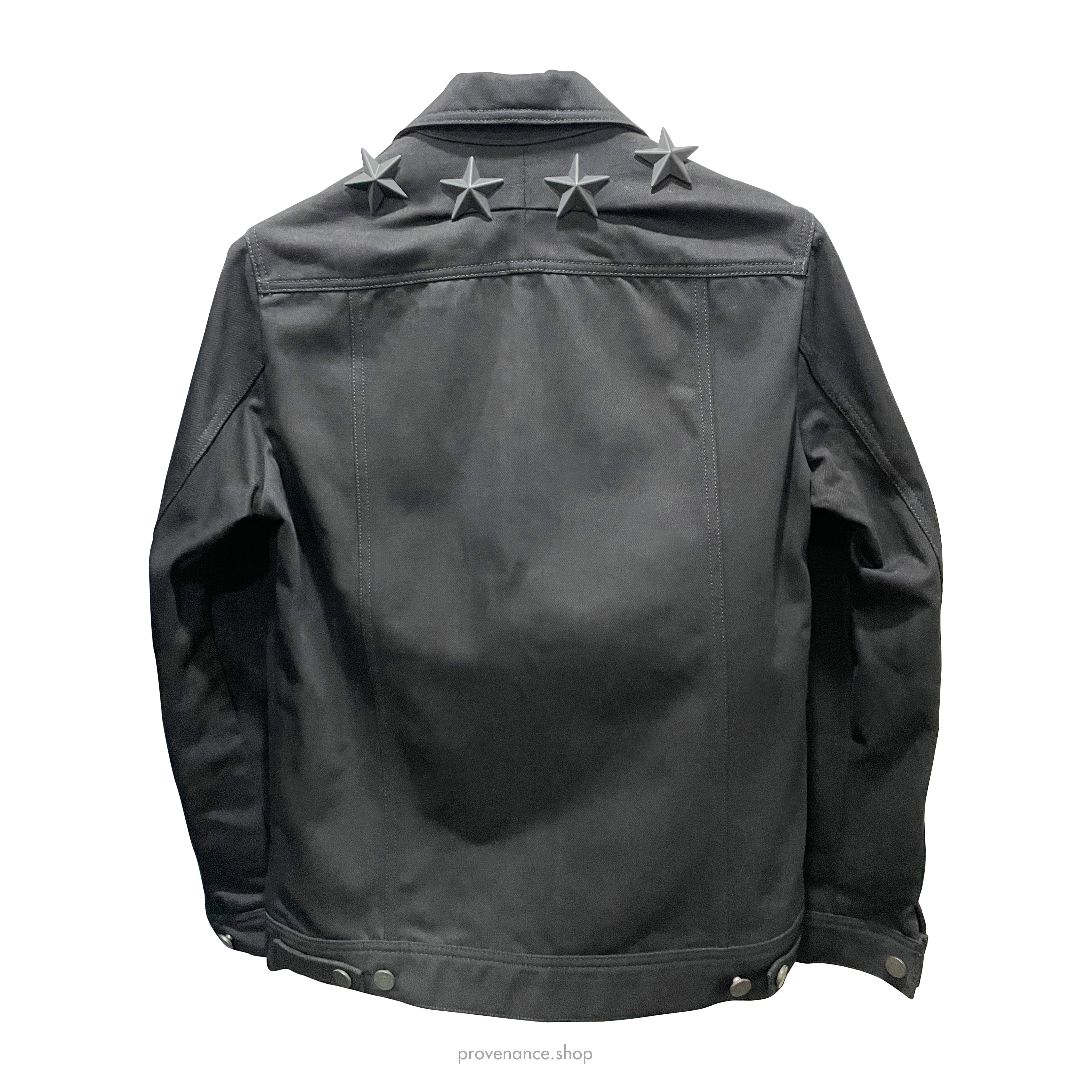 Givenchy Star-Studded Denim Jacket - Black - 2
