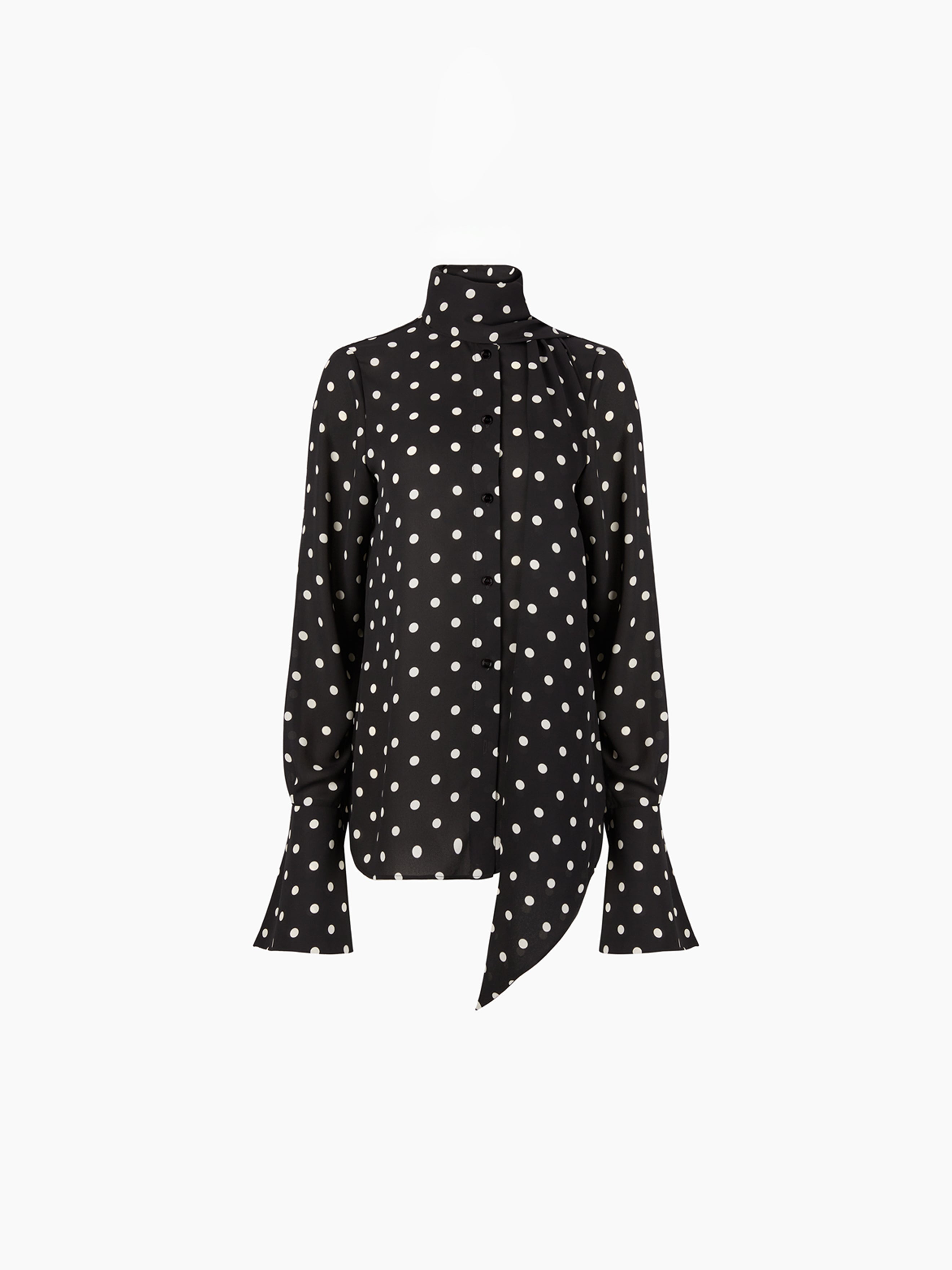 PUSSY-BOW SHIRT - 5