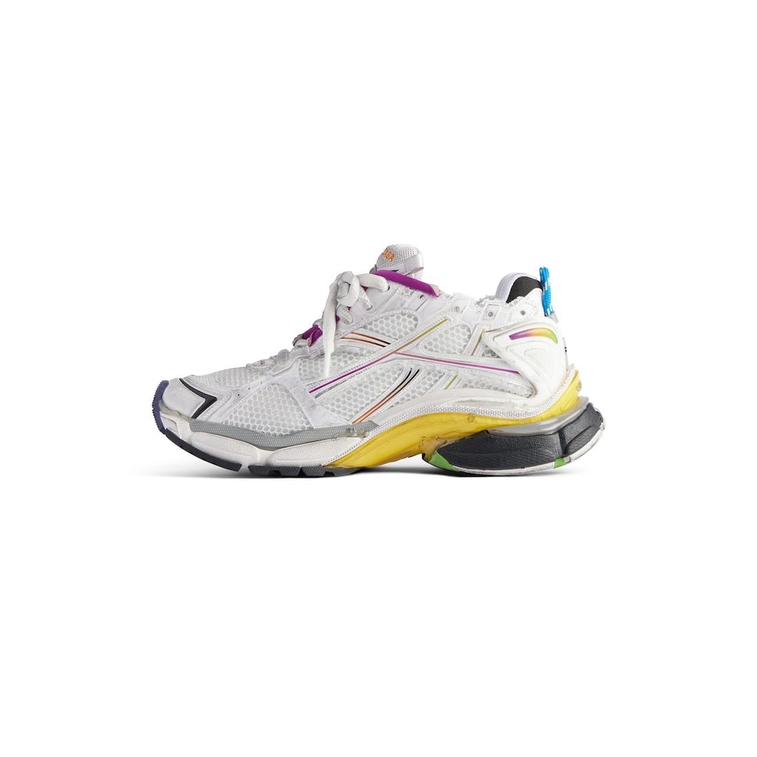 Men's Runner Gradient Sneaker  in White/multicolored - 4