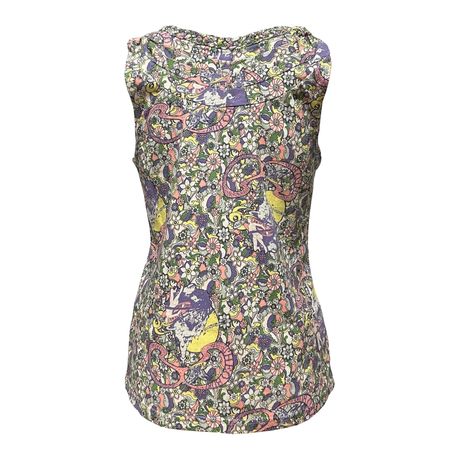 UNDERCOVER Spring Summer 2006 "T" Reconstructed Psychedelic Print Camisole - 2