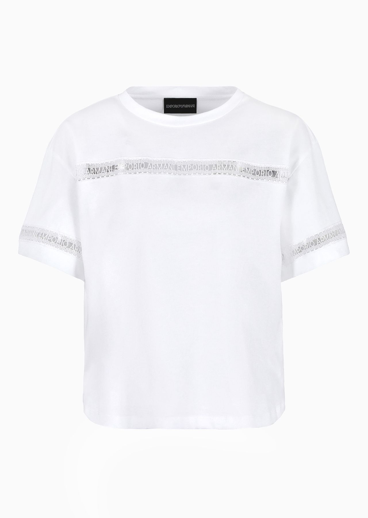 ASV organic jersey T-shirt with macramé logo tape - 1