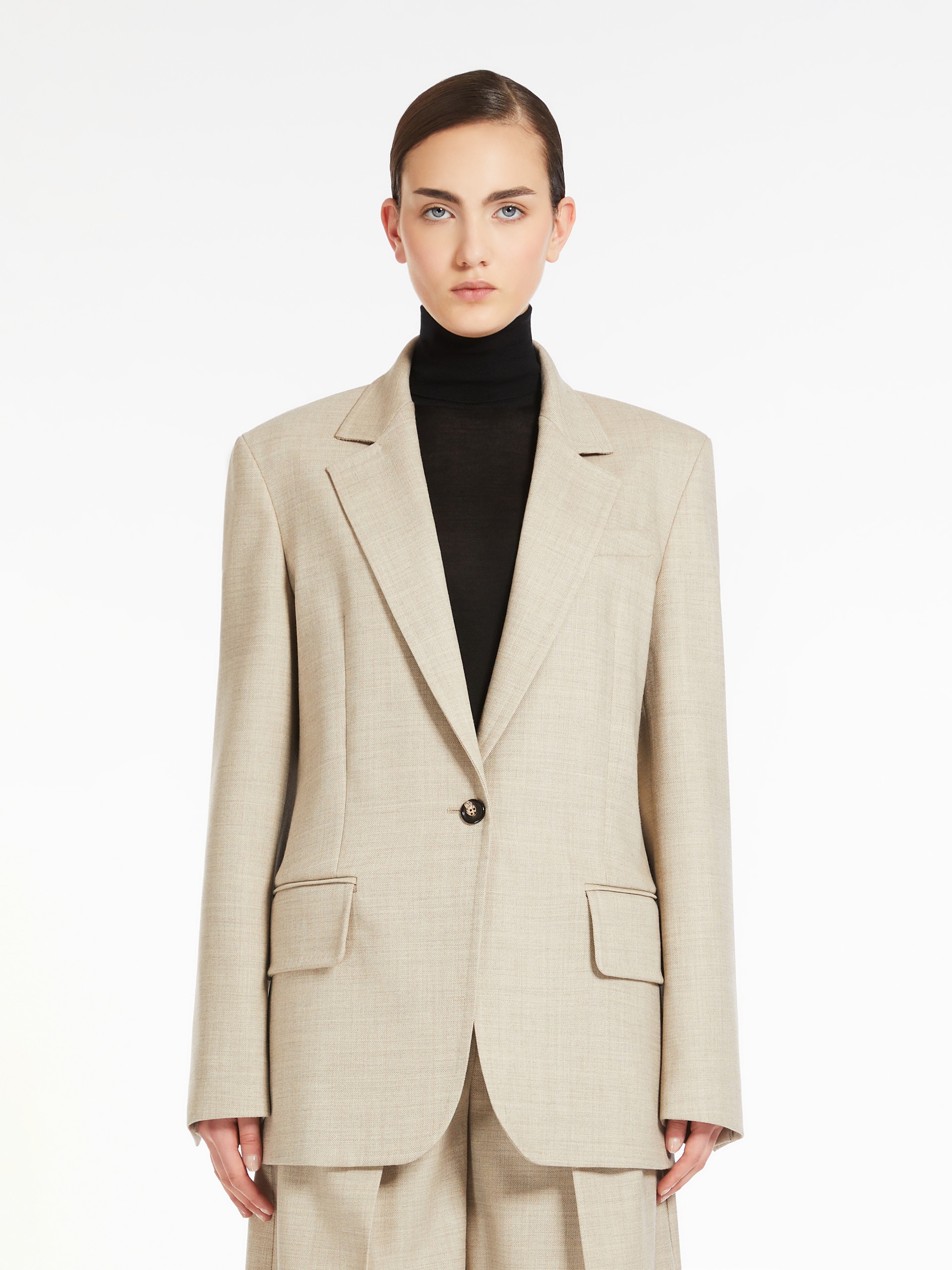 ROSI Single-breasted blazer in mélange wool - 3