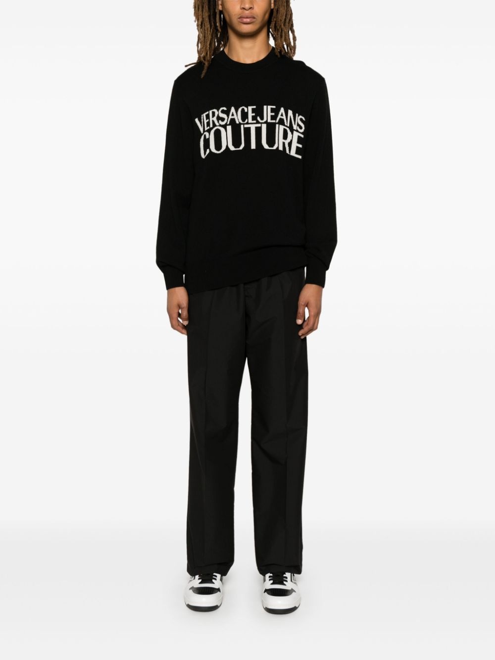 logo-intarsia sweater - 2