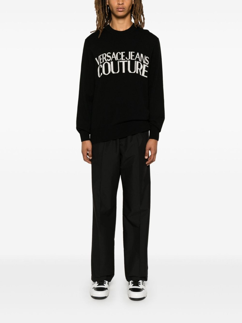 VERSACE JEANS COUTURE logo-intarsia sweater outlook