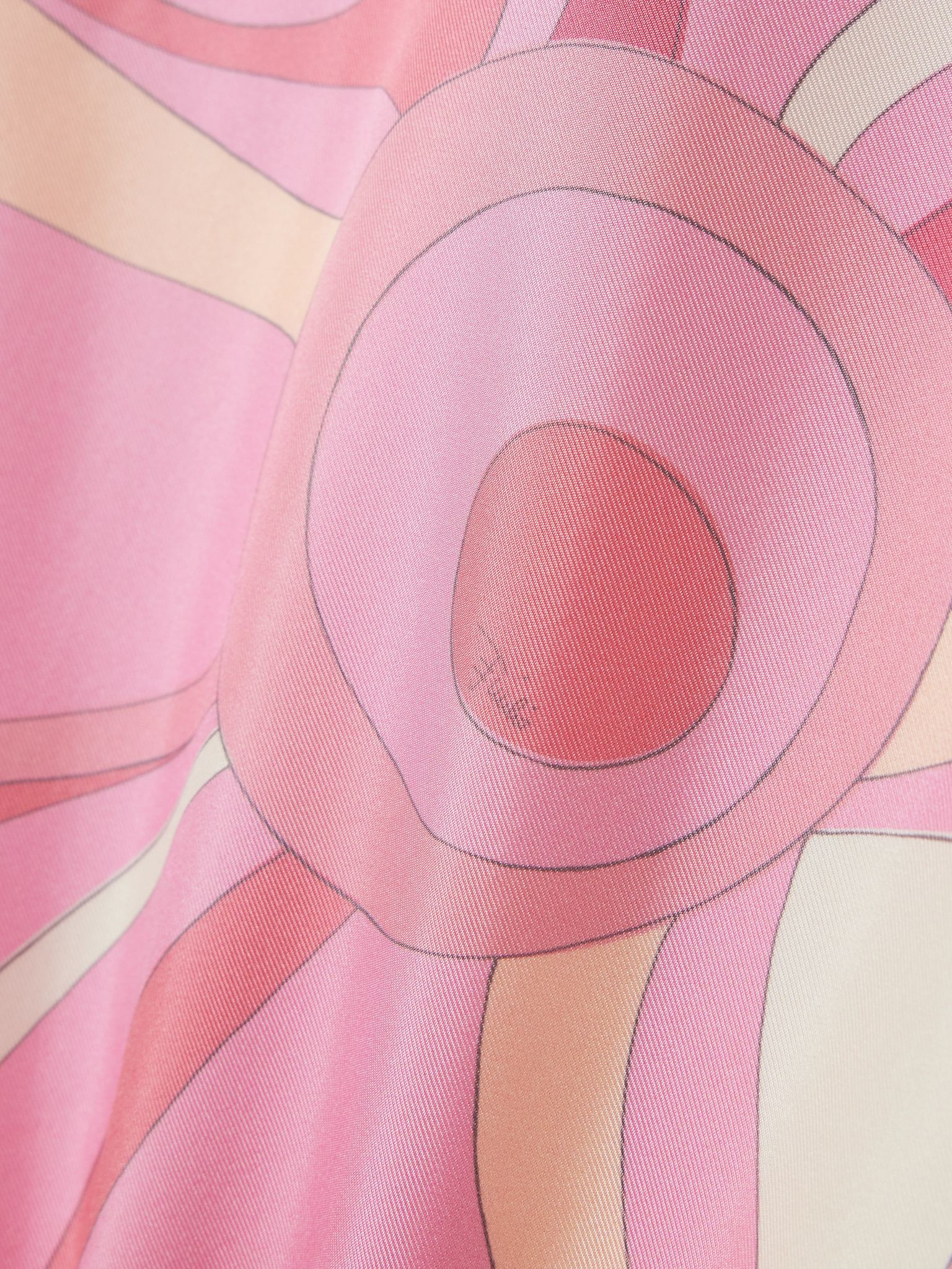 Printed silk-twill mini dress Pink - 4