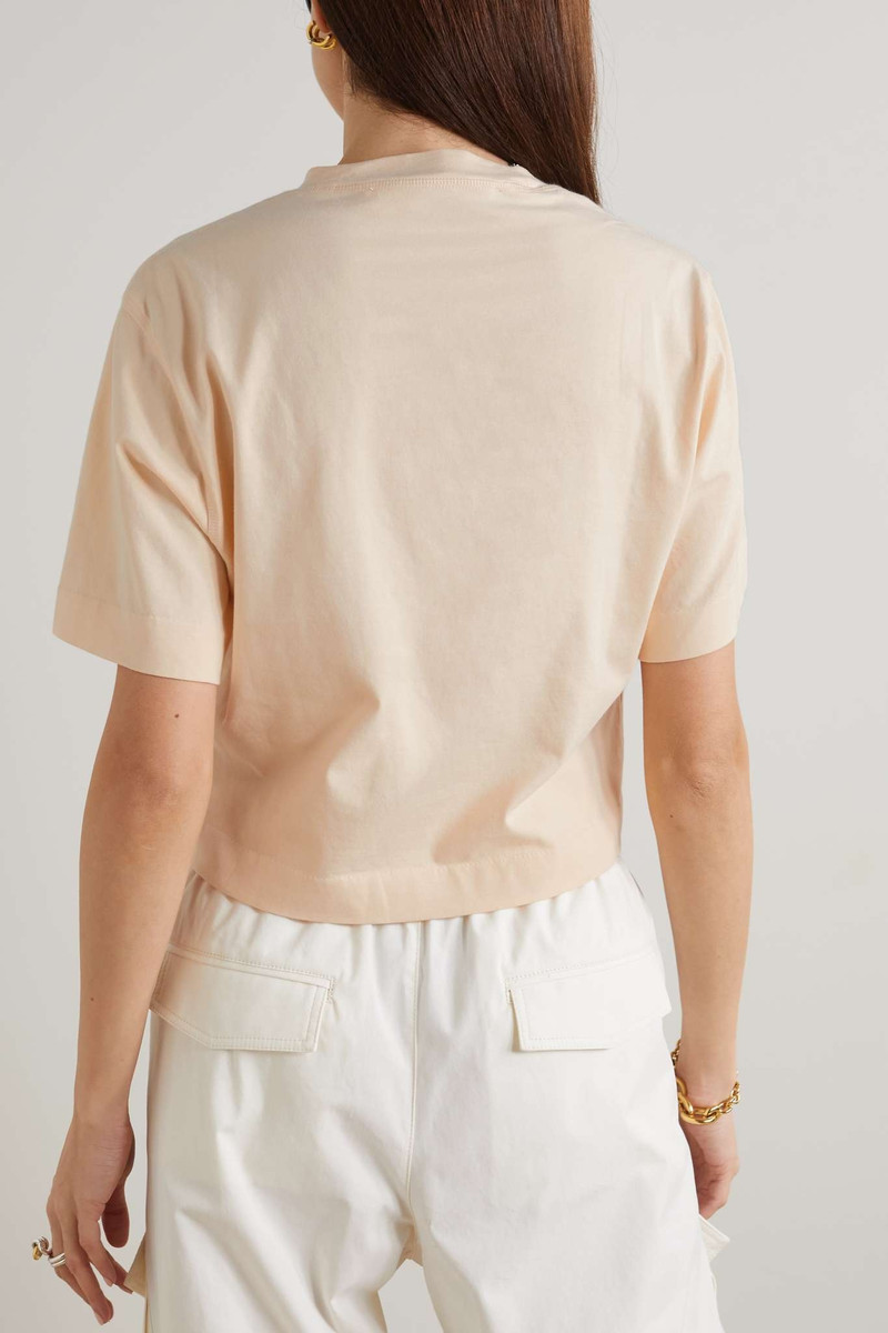 Cropped appliquéd cotton-jersey T-shirt 3