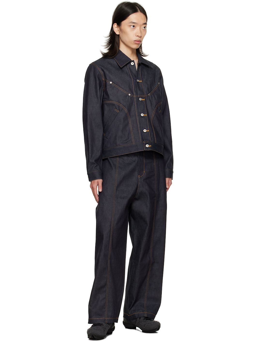 Navy Jiji Denim Jacket - 4