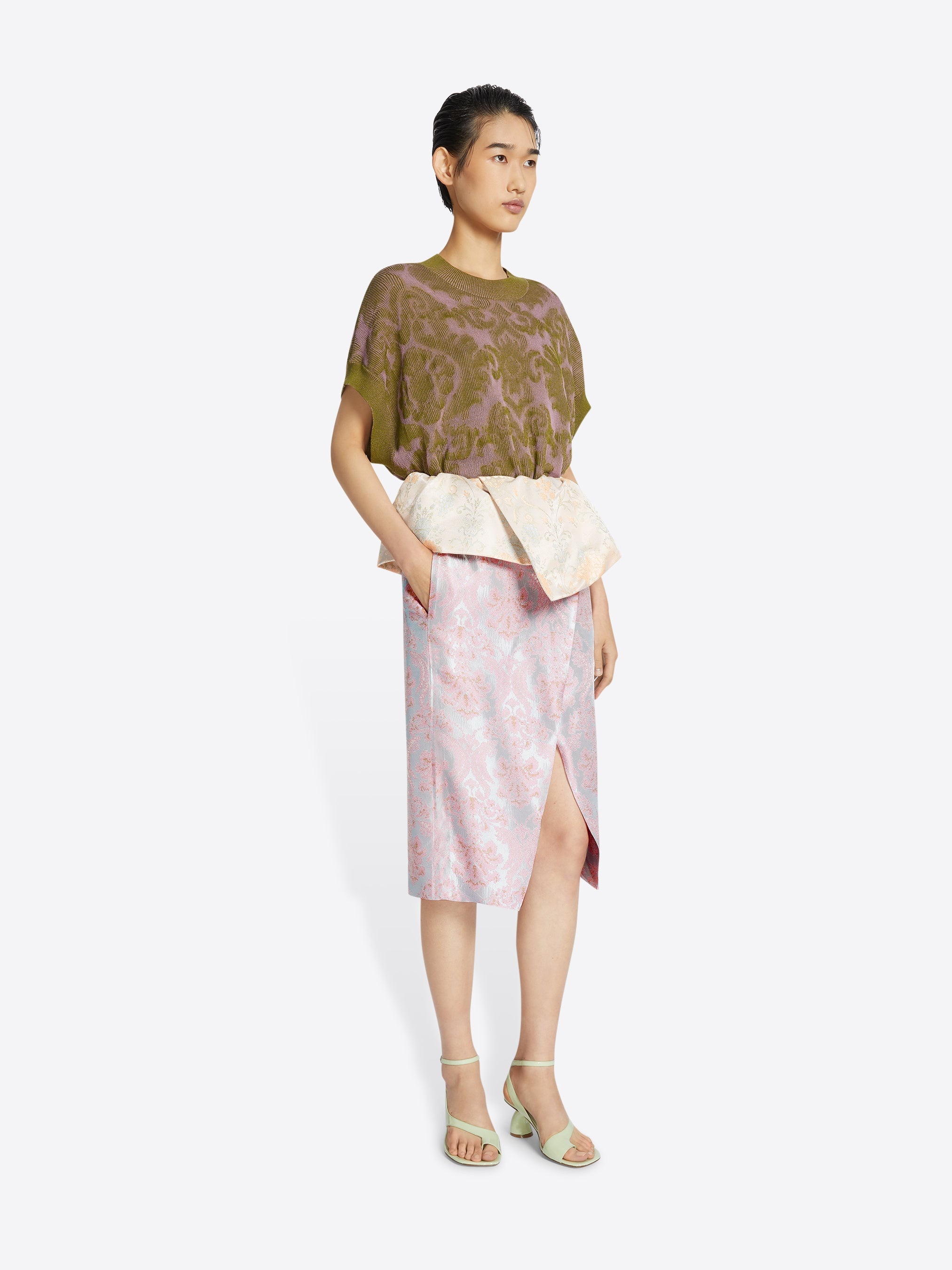 JACQUARD PEPLUM SKIRT - 3
