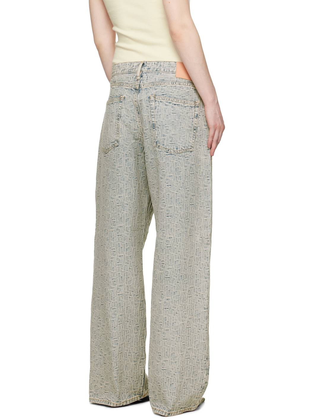 Blue Baggy Fit 1981F Monogram Jeans - 3