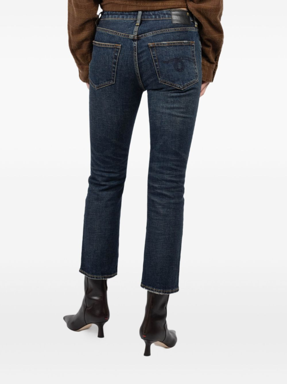 faded-wash cotton jeans - 4