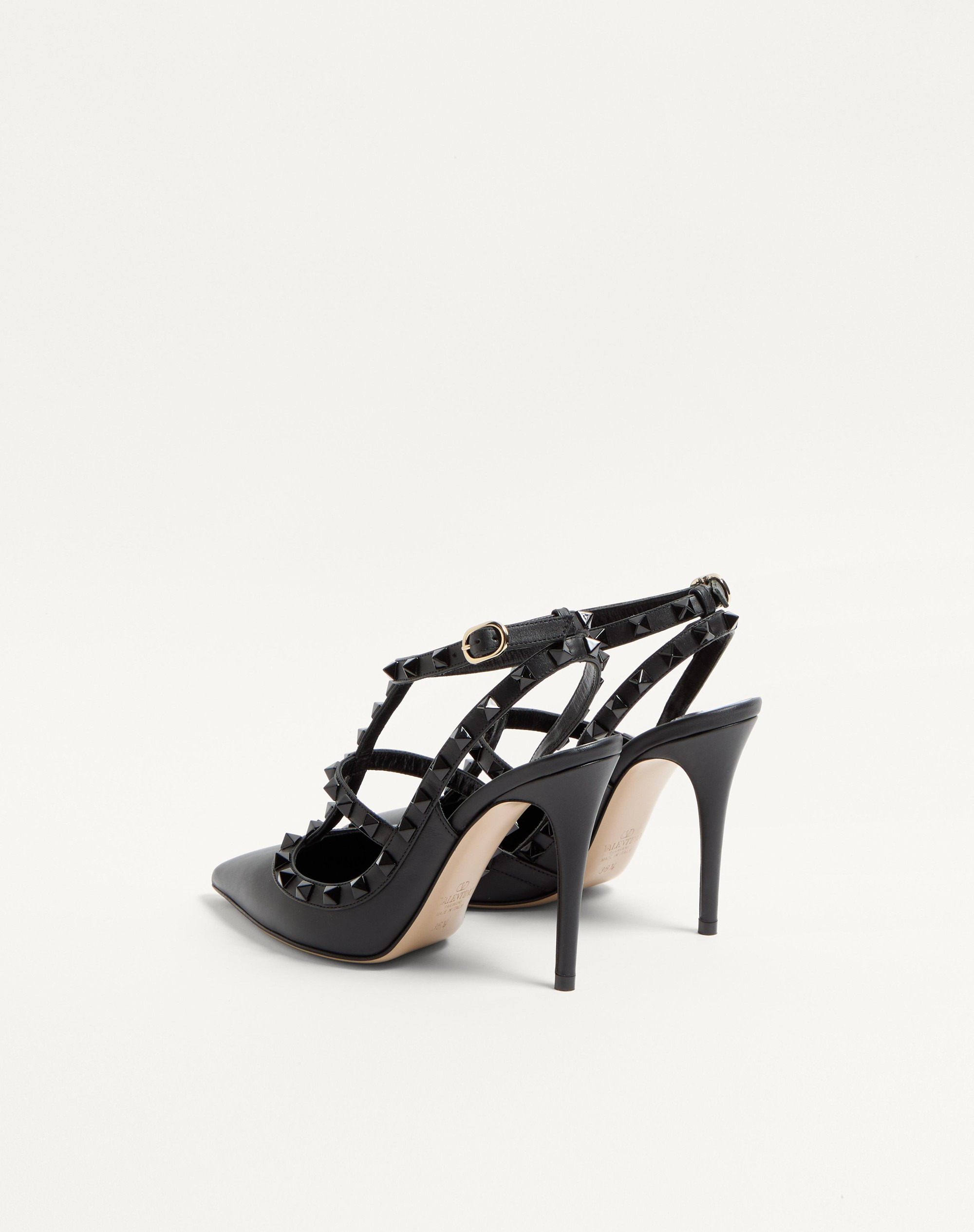 ROCKSTUD ANKLE STRAP PUMP WITH TONAL STUDS 100 MM - 5