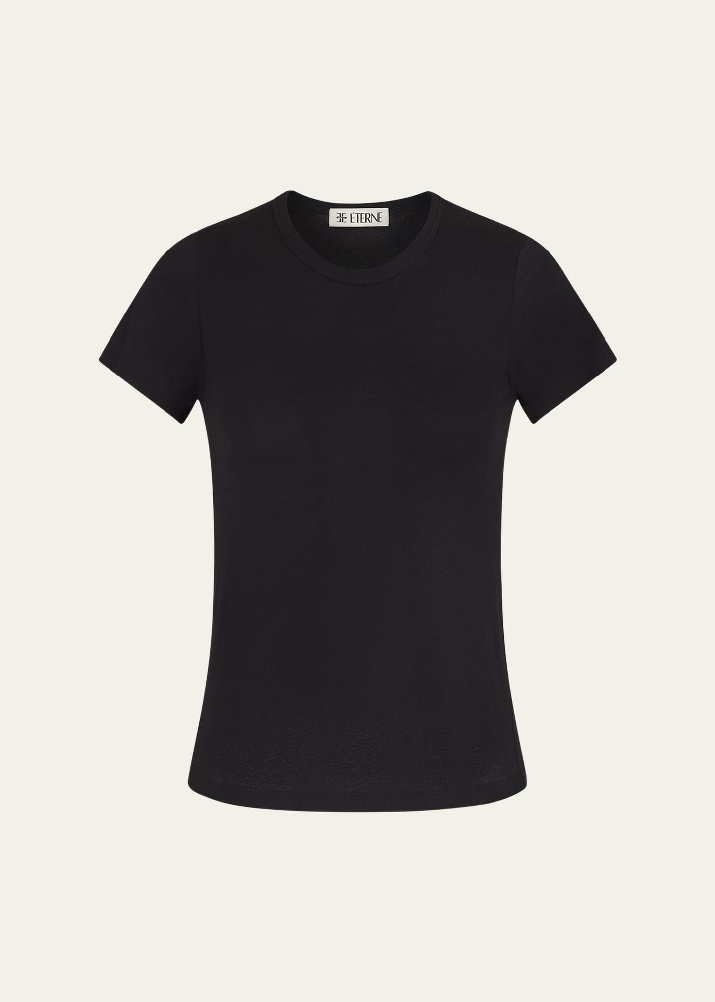 Fitted Crewneck Short-Sleeve T-Shirt - 1