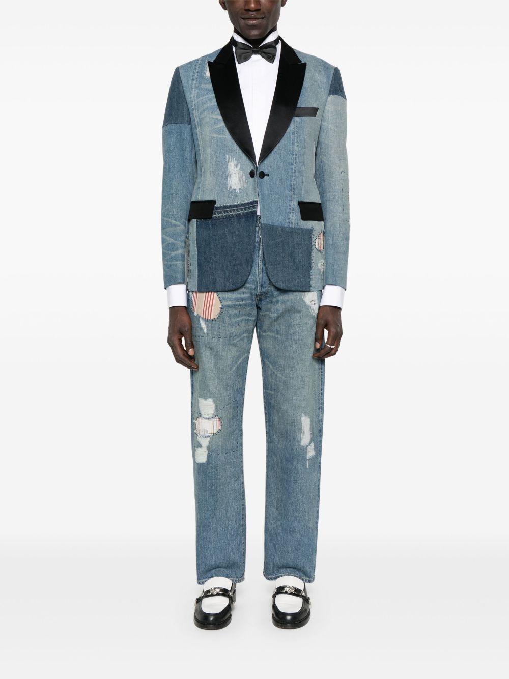 patch-detail jeans - 2
