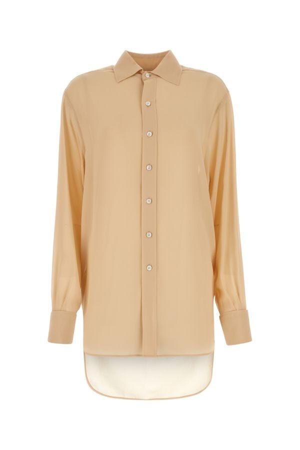 Maison Margiela Woman Skin Pink Crepe Shirt - 1