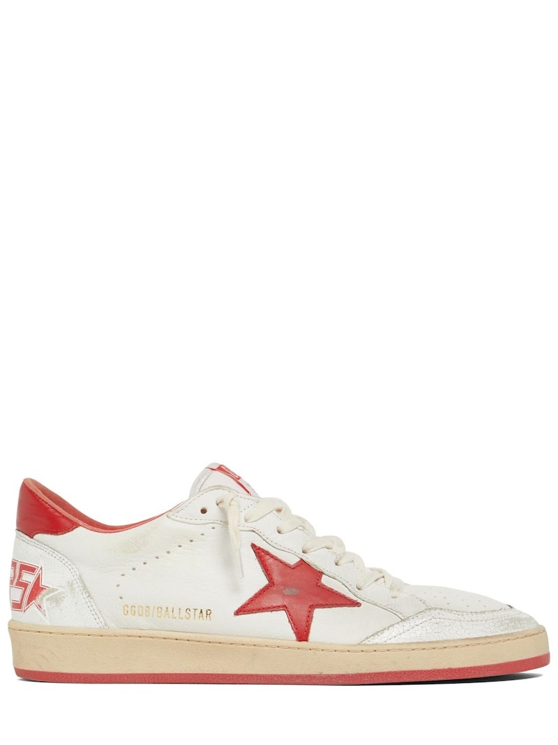 BALL STAR NAPPA LEATHER & NYLON SNEAKERS - 1