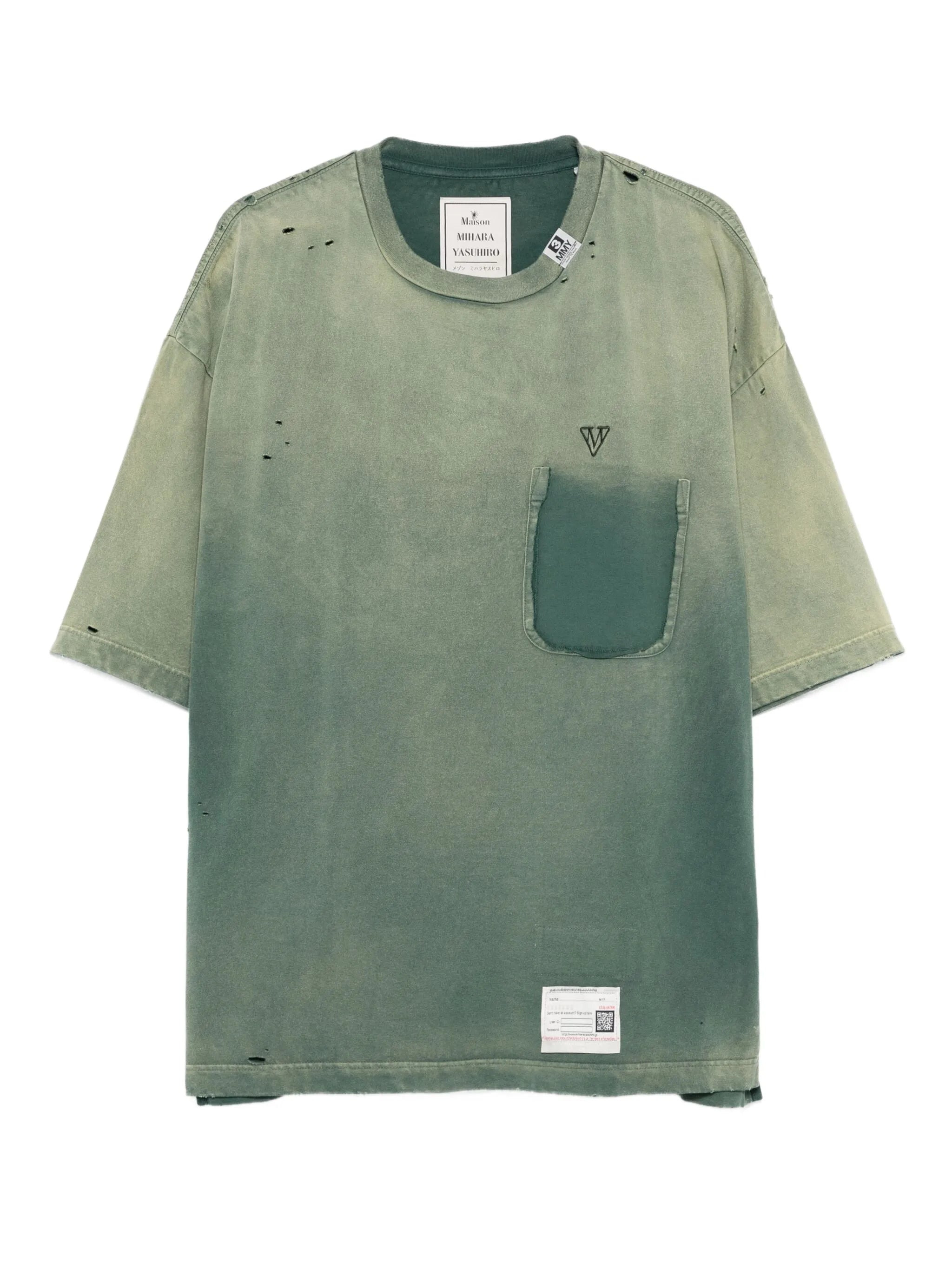 Maison Mihara Yasuhiro Faded-effect Cotton T-shirt - 1