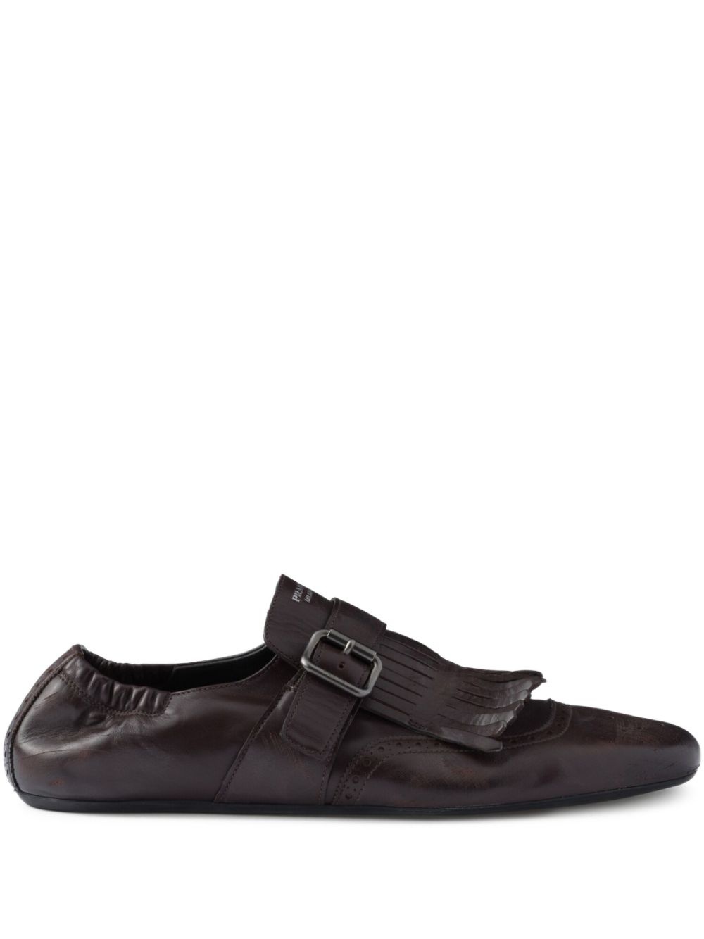 fringed monk-strap loafers - 1