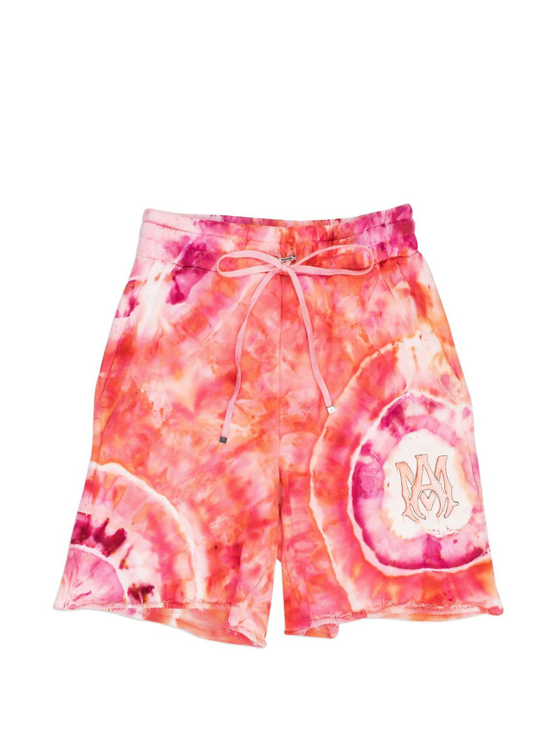 MA-appliqué tie-dye shorts 1