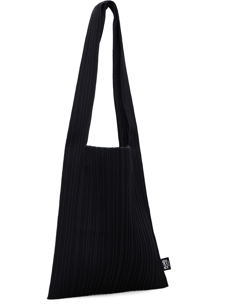 Pleats Please Issey Miyake Black Crepe Knit Tote outlook