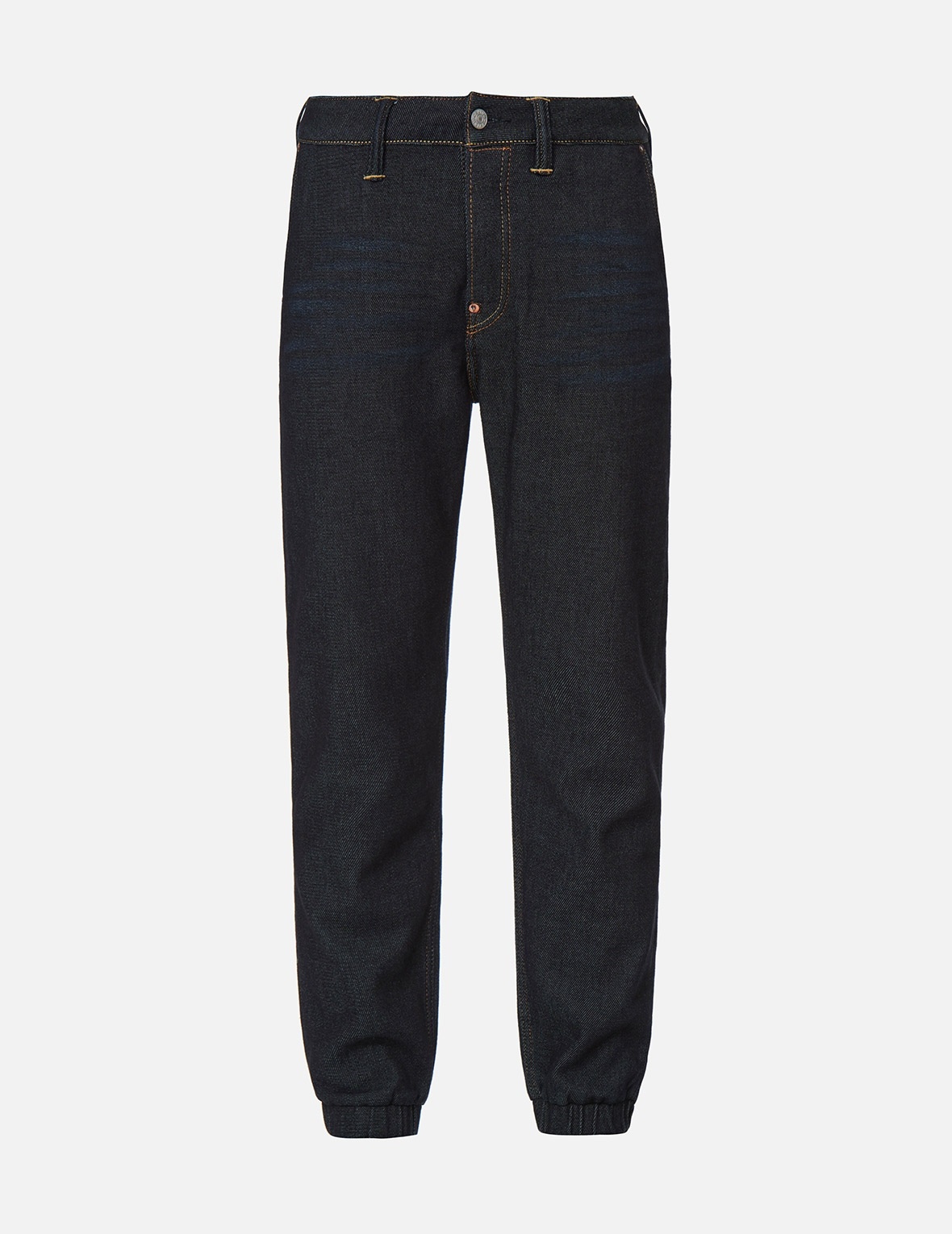 KAMON AND LOGO APPLIQUÉ DENIM JOGGER PANTS - 1