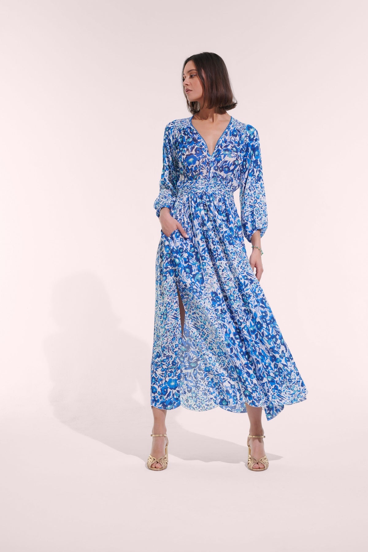 Long Dress Anabelle - Blue Nuances - 1