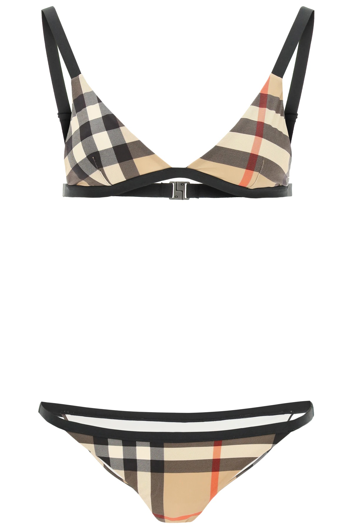 TRIANGLE BIKINI WITH VINTAGE CHECK PRINT - 1