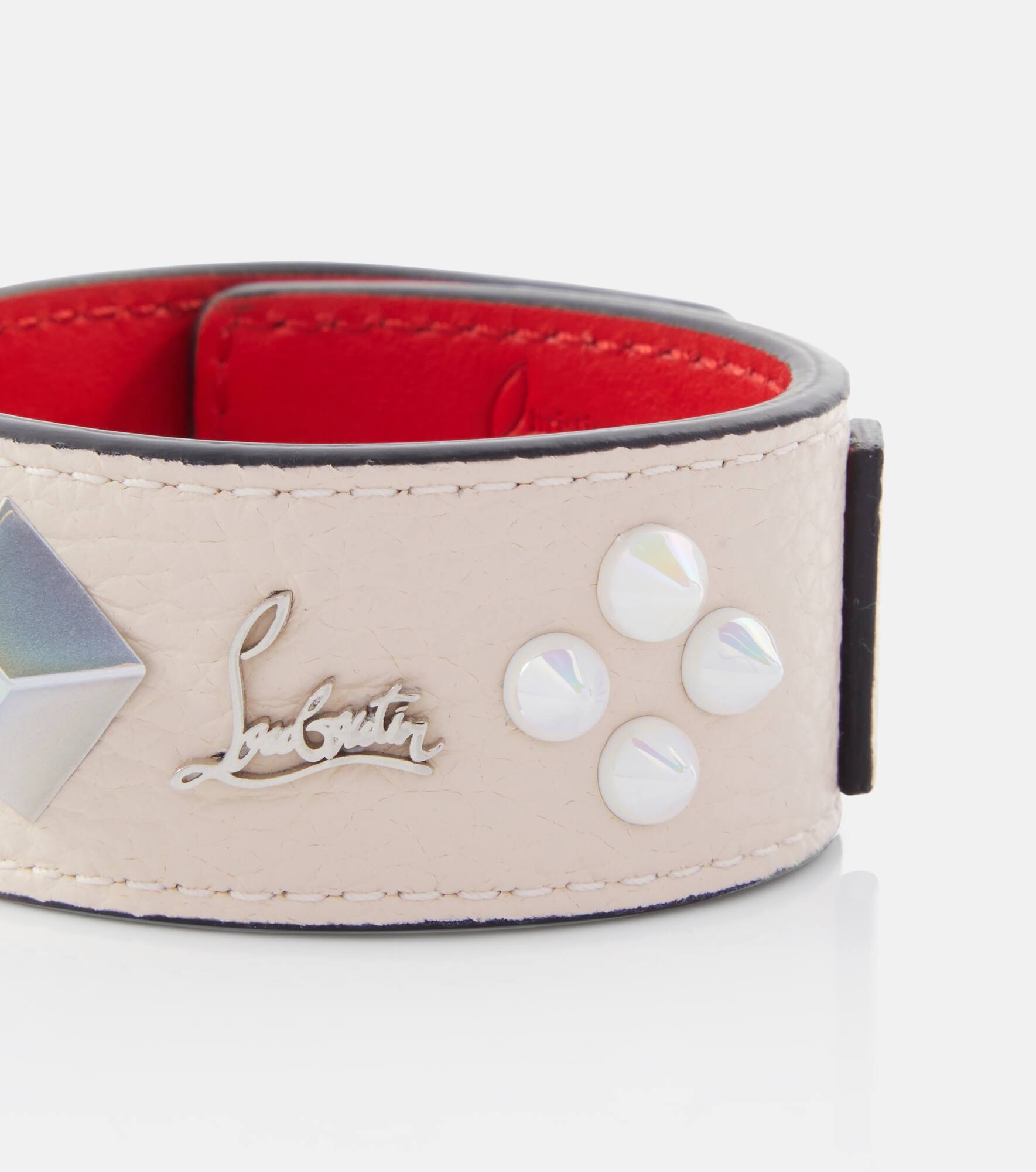 Paloma embellished leather bracelet - 4