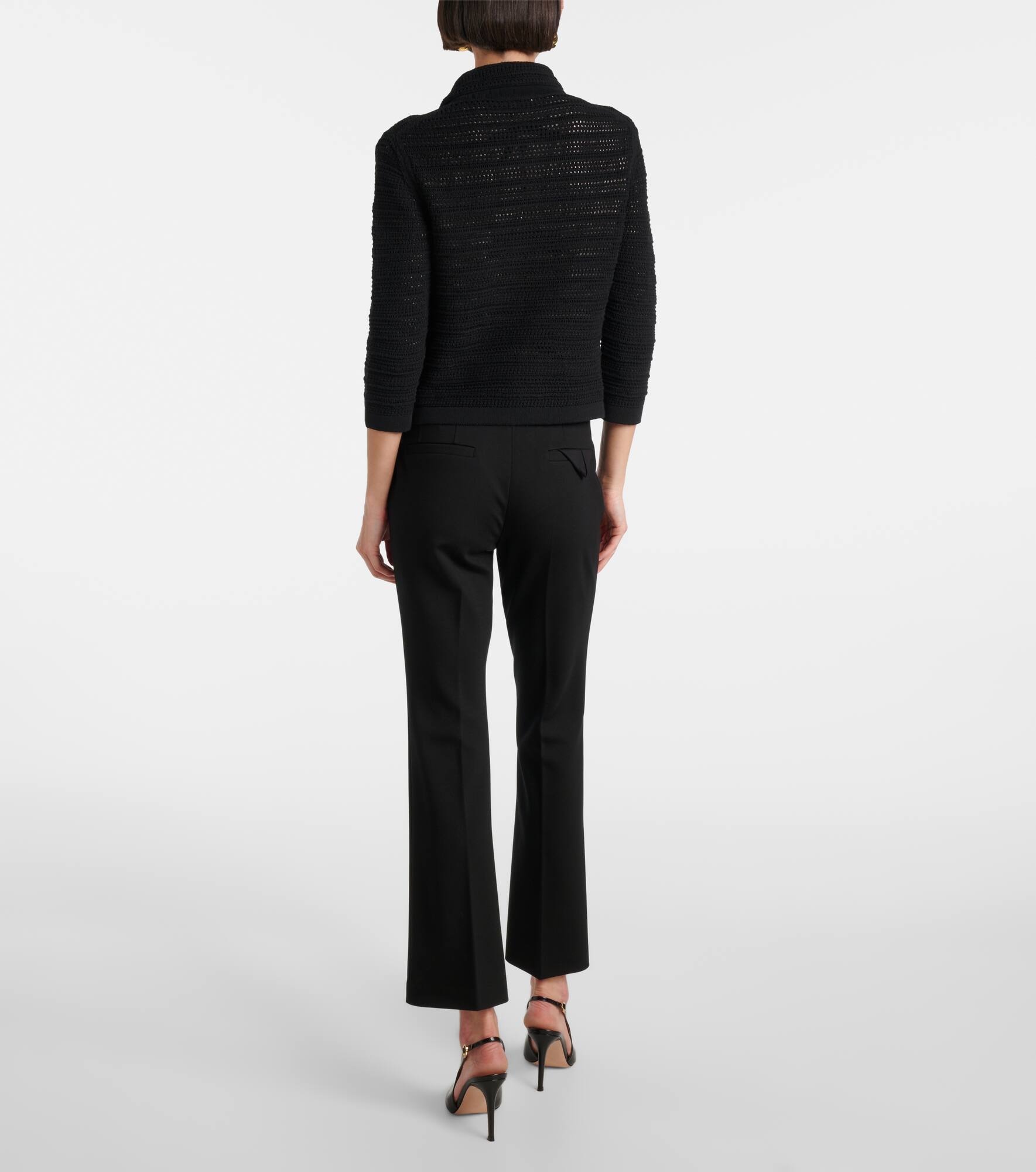 Precise Pointelle cotton-blend cardigan - 3