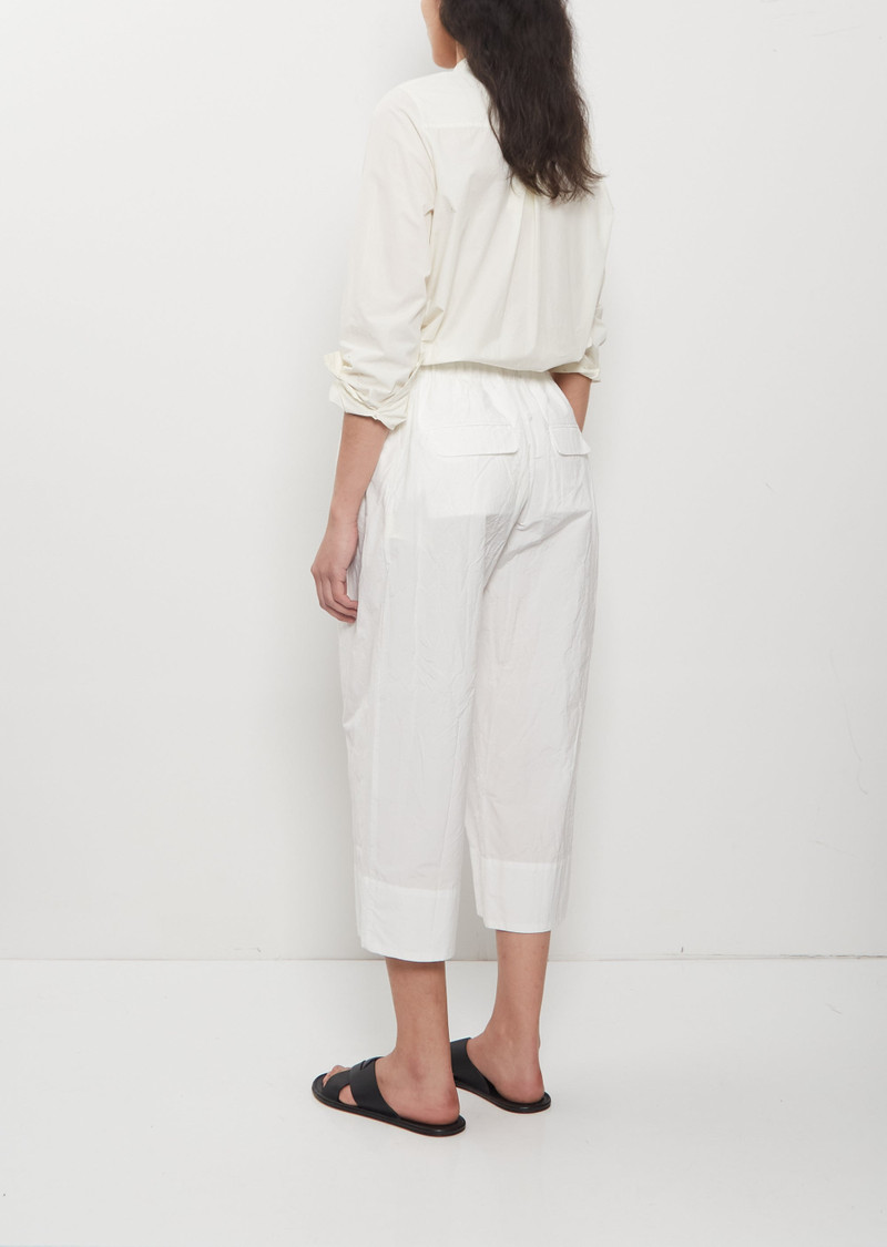 apuntob Technical Poplin Cropped Wide Pant — Meringue outlook