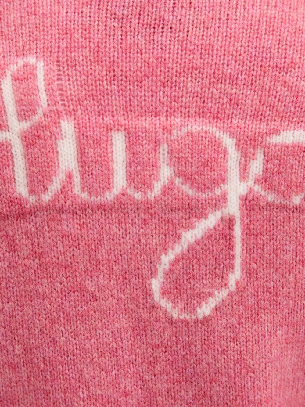 logo-intarsia V-neck sweater - 5