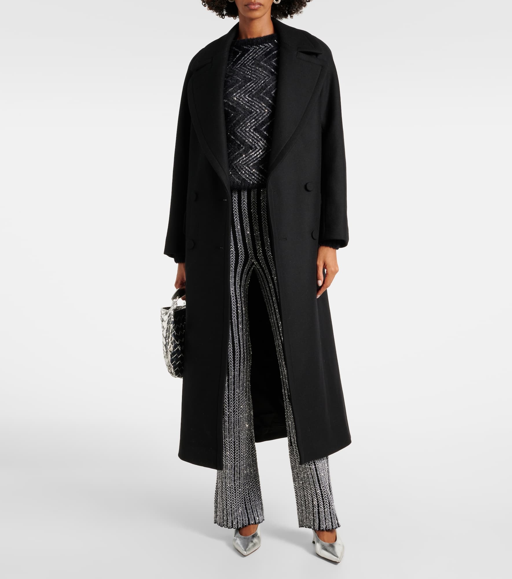 Zig Zag metallic knit sweater - 2