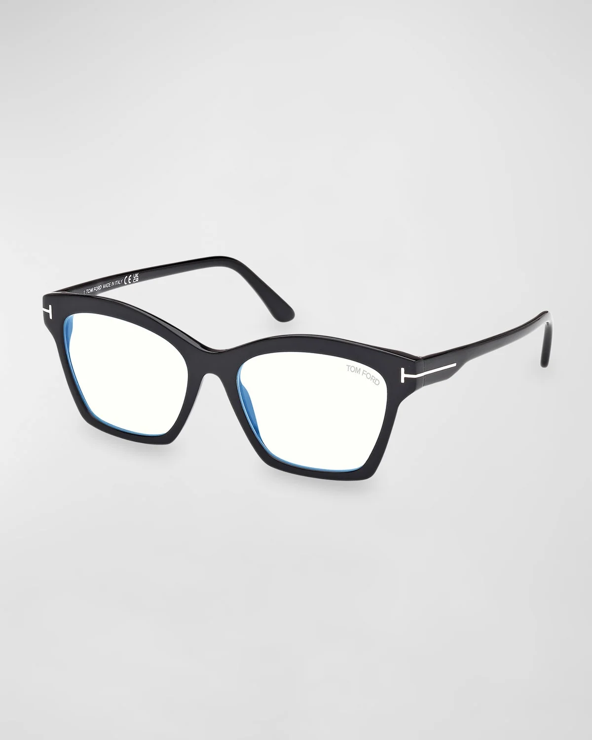 54mm Square Blue Block Glasses - 1