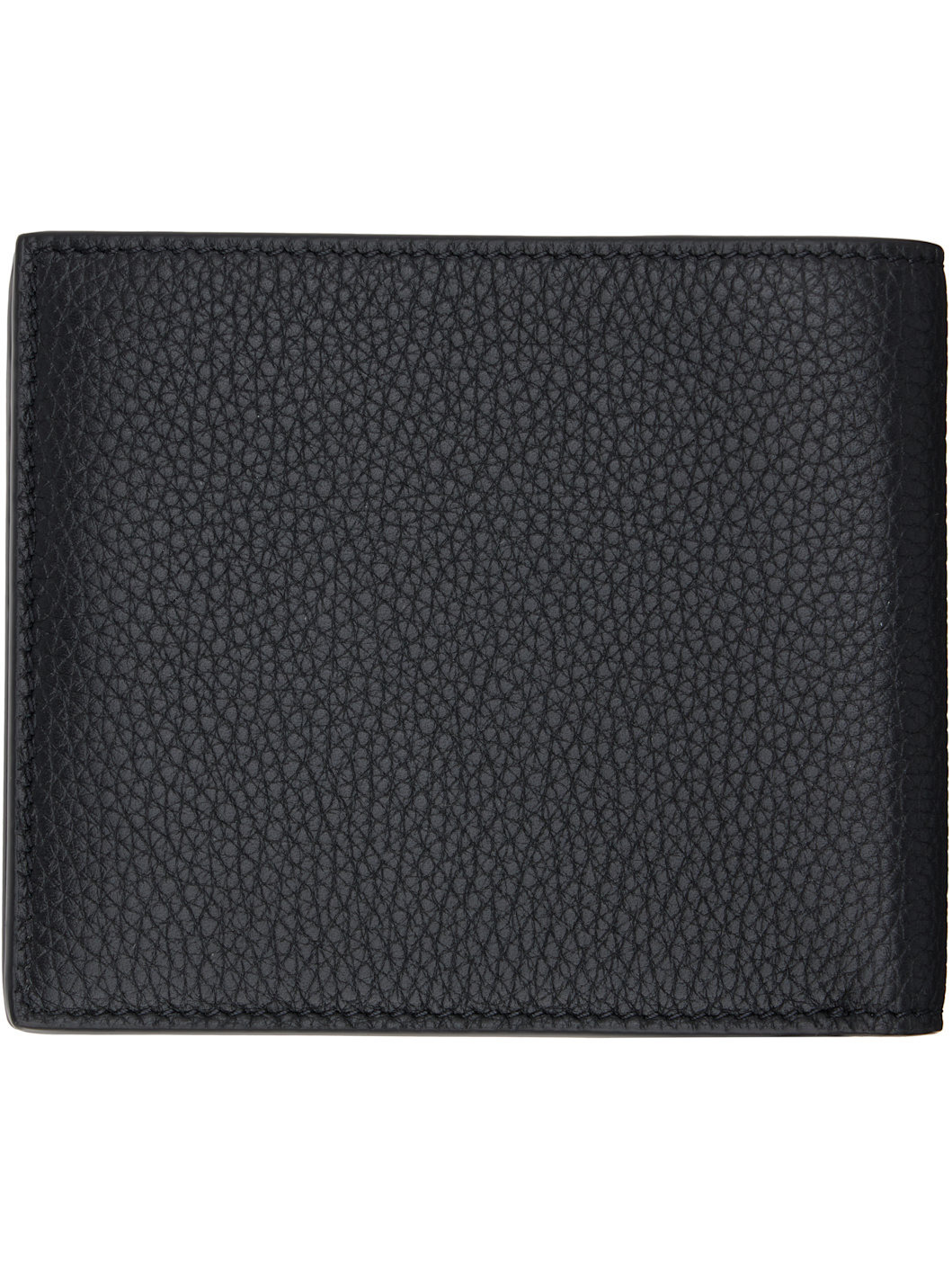 Black Grain Leather Classic Bifold Wallet - 2