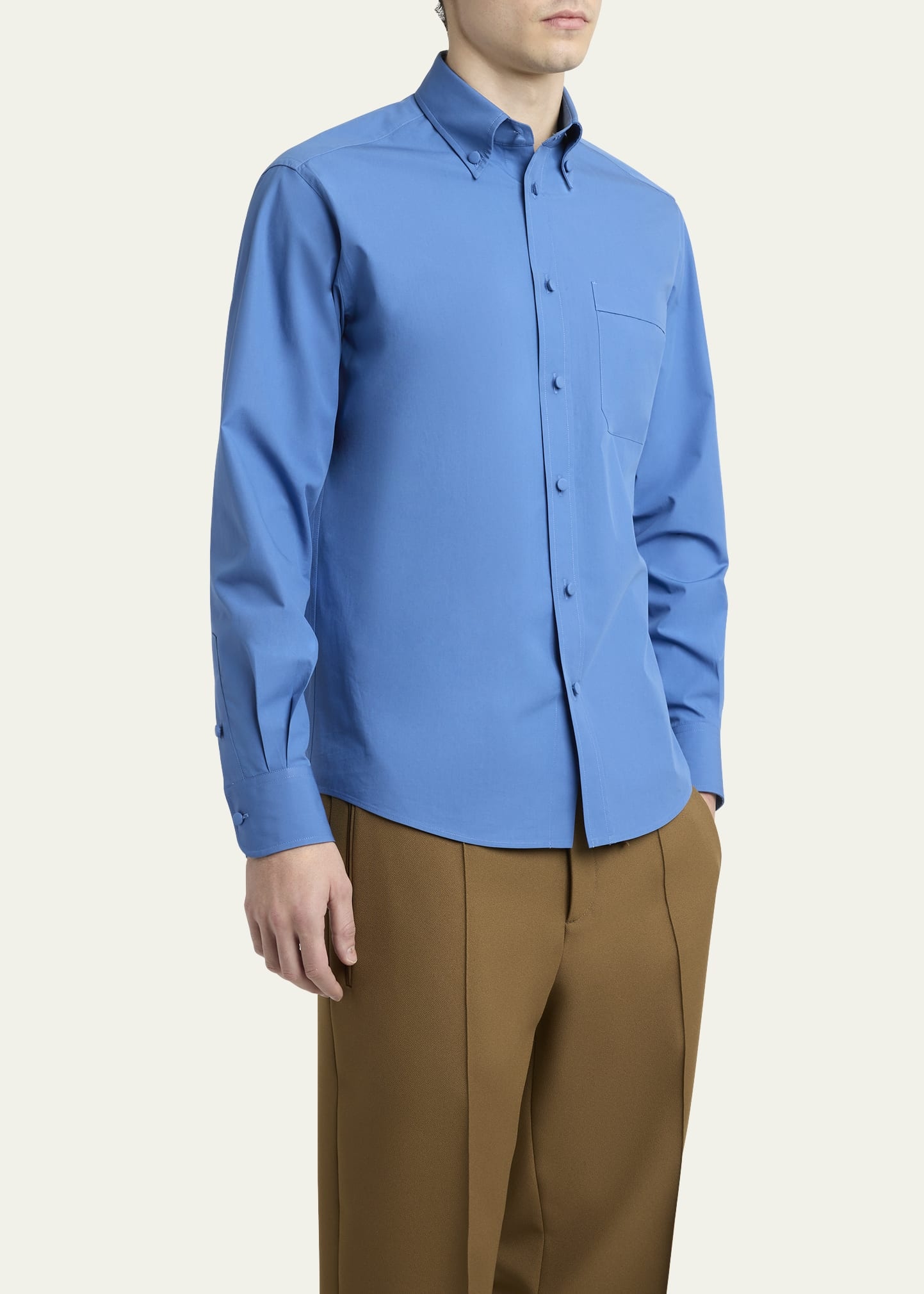 Men's Tonal Poplin Dress Shirt - 4