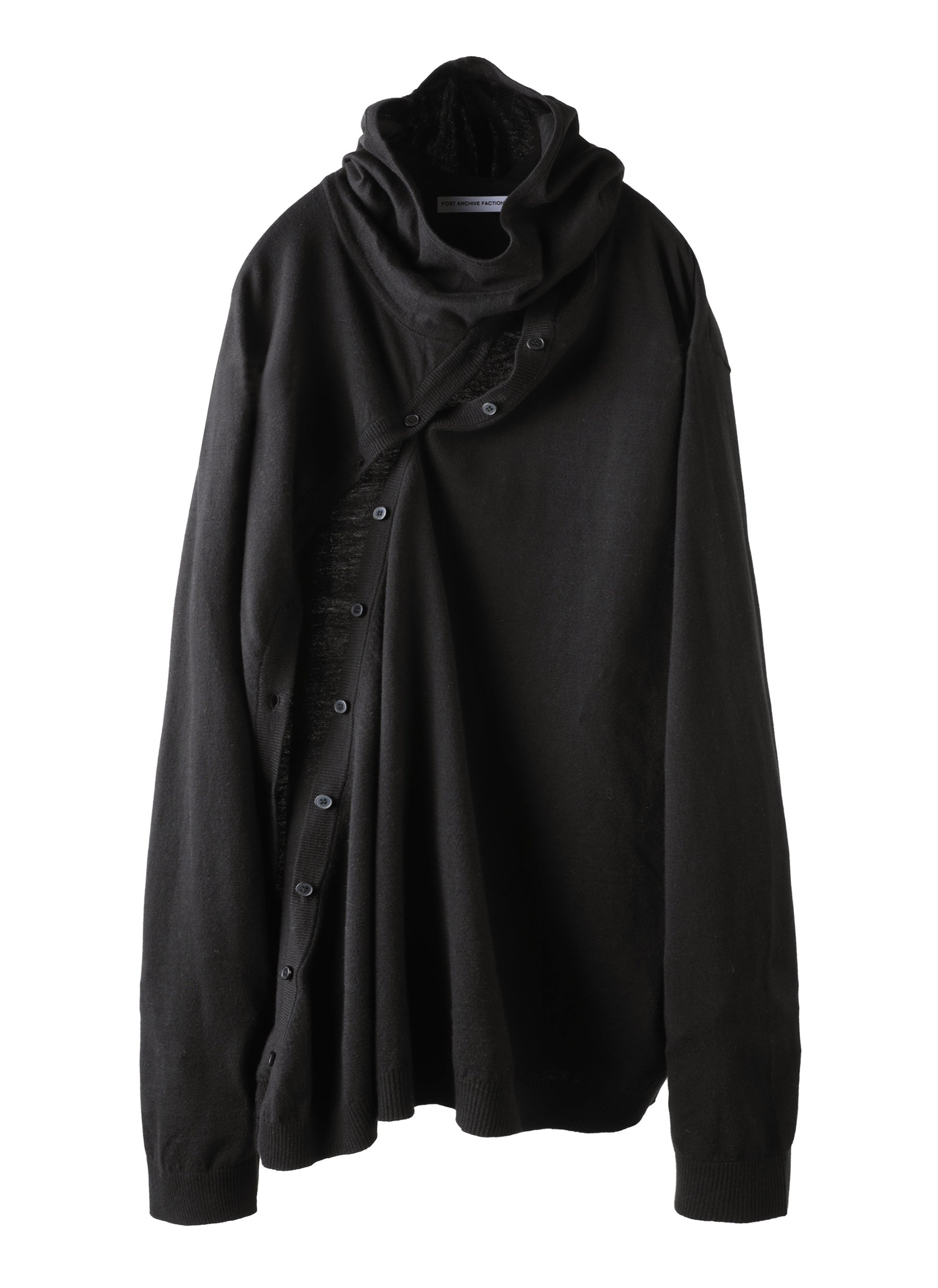 8.0 KNIT HOODIE CENTER (BLACK) - 1