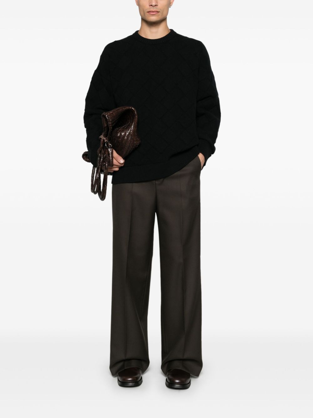 Bottega Veneta Men Sweater Wool 3D Knit - 3