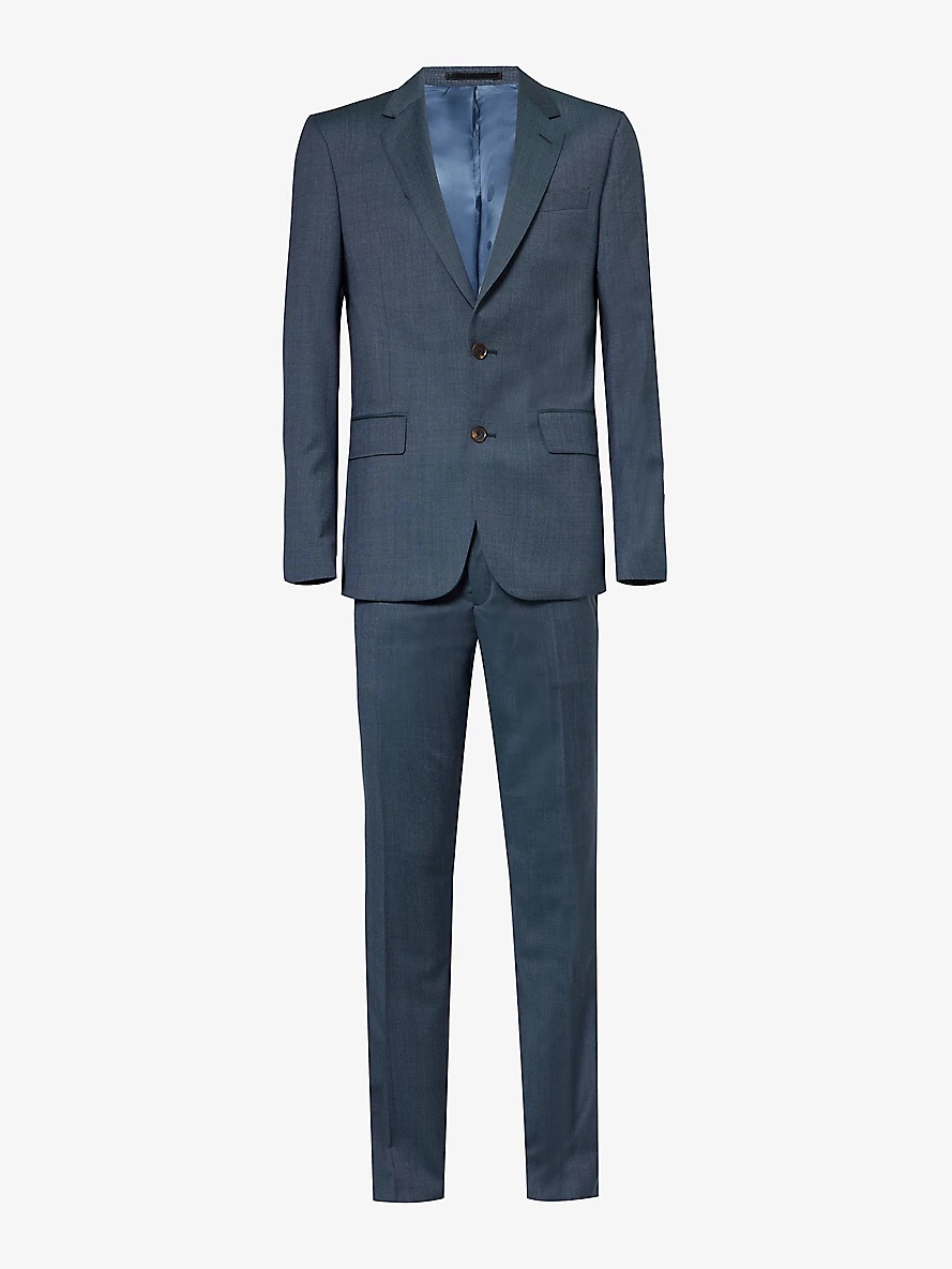 The Soho single-breasted regular-fit tapered-leg wool suit - 1