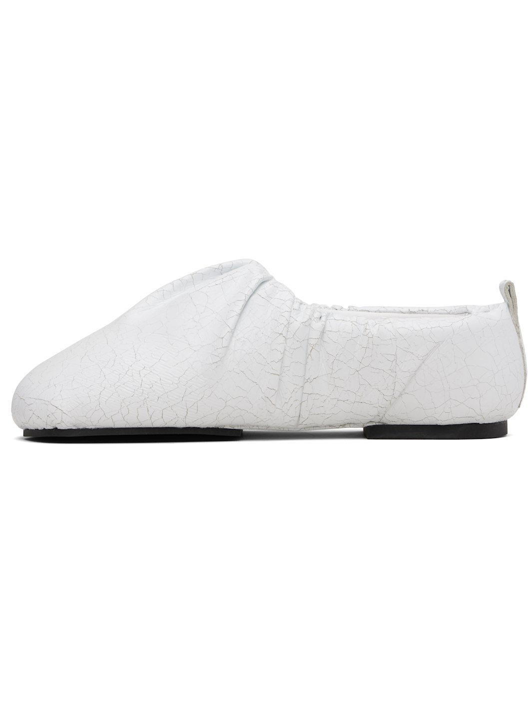 White Wrinkled Loafers - 3