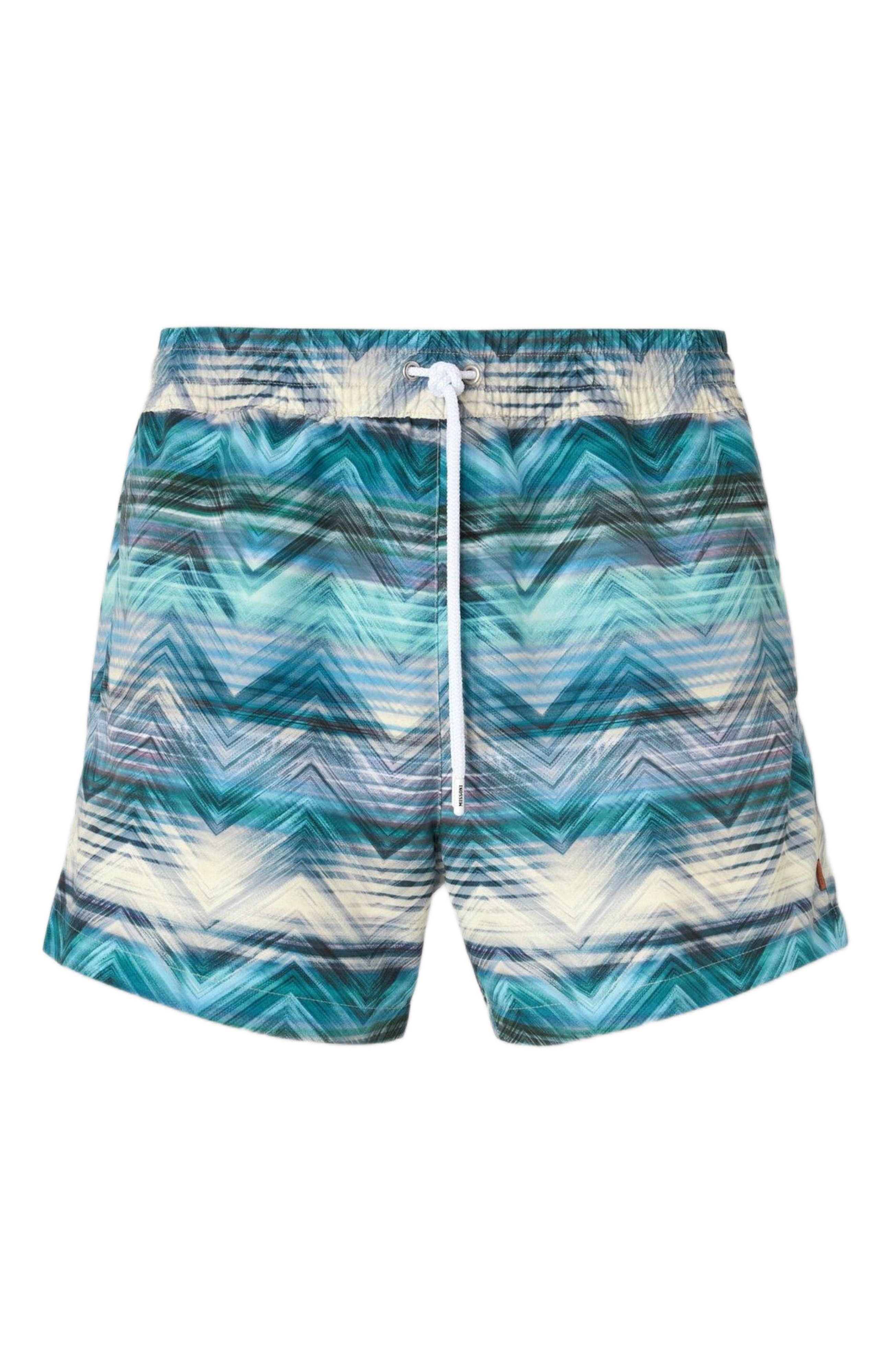 Missoni Swim Shorts With Macro Zig Zag Dégradé Print in Blue at Nordstrom - 6