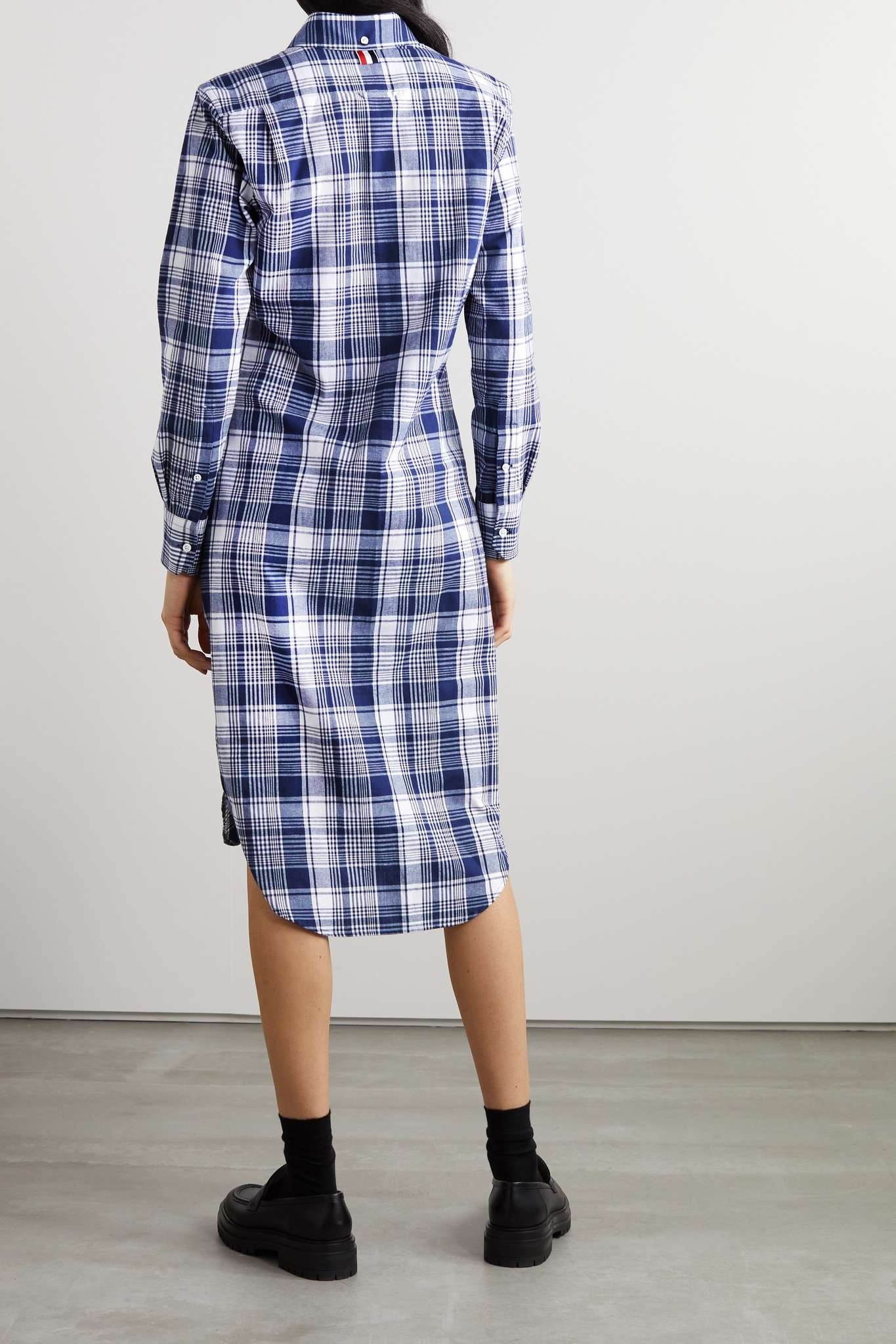 Checked cotton shirt dress - 3