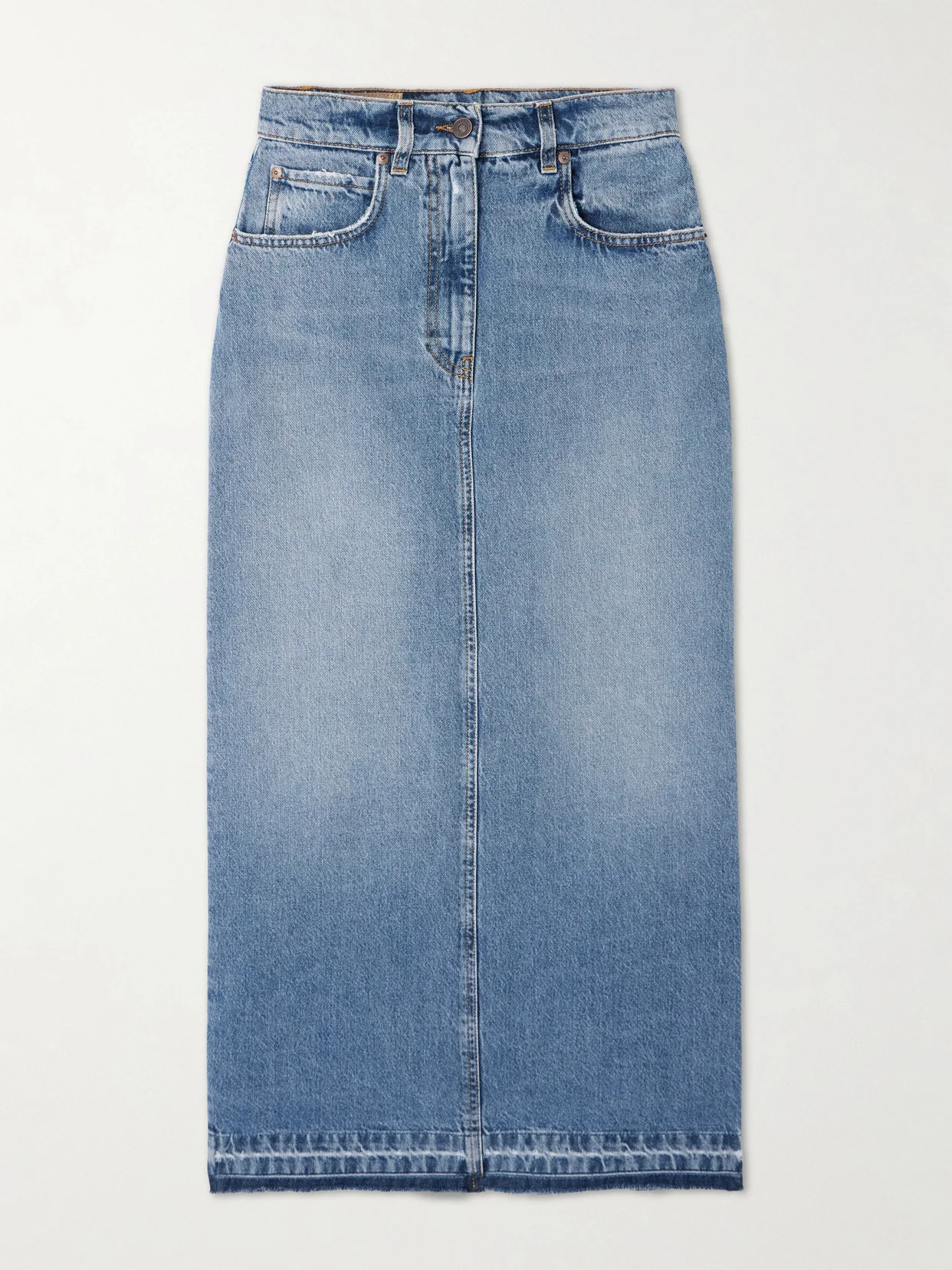 Denim Midi Skirt - 1