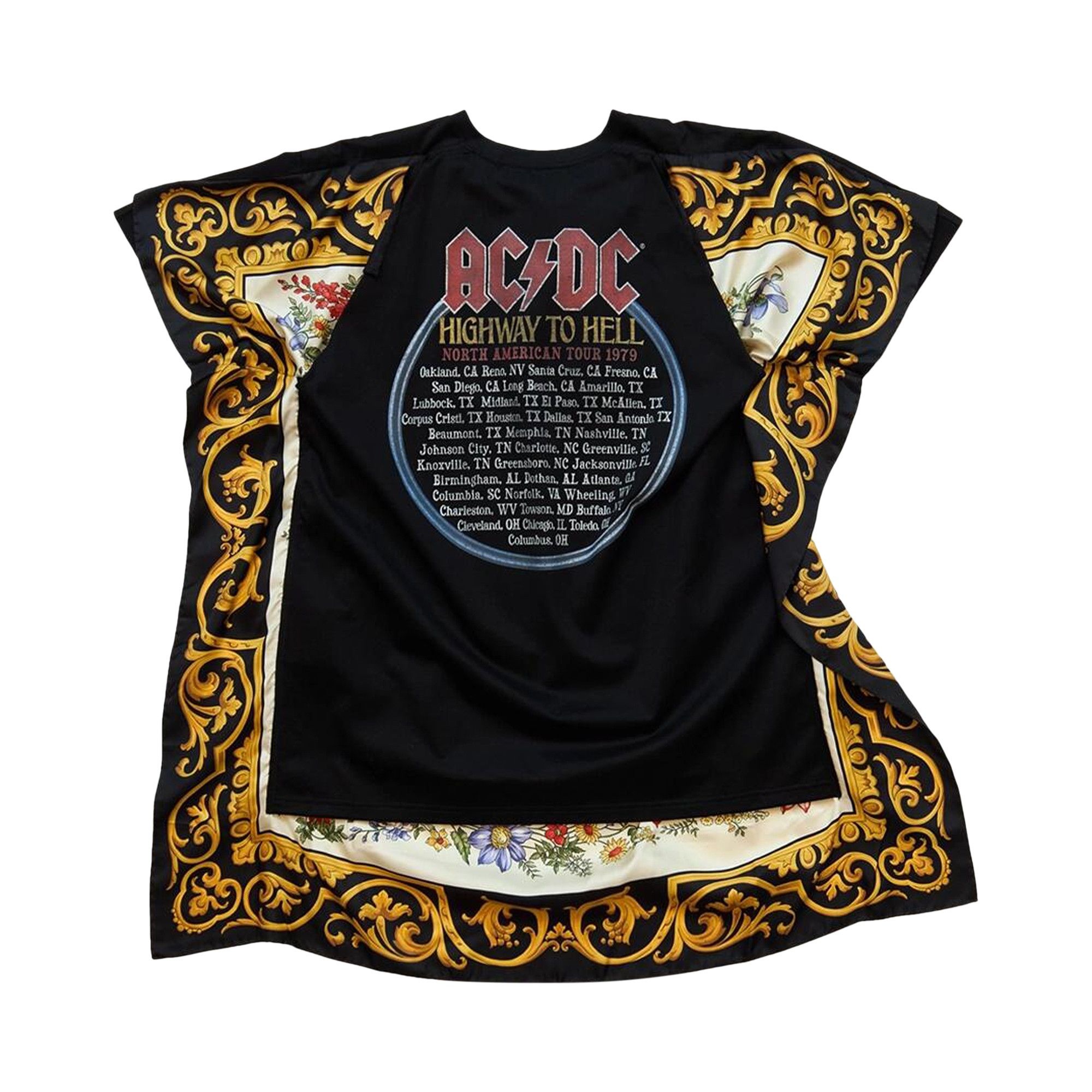 Junya Watanabe MAN AC/DC Printed Caped Tee 'Black' - 2