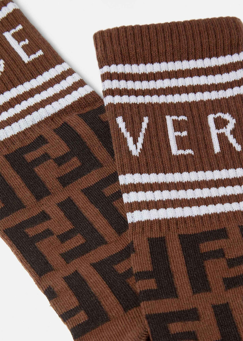 VERSACE Fendace FF 90s Vintage Logo Socks outlook