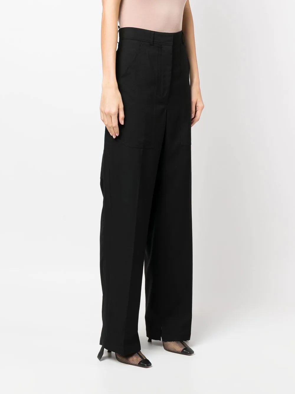 straight-leg cargo-pocket trousers - 3