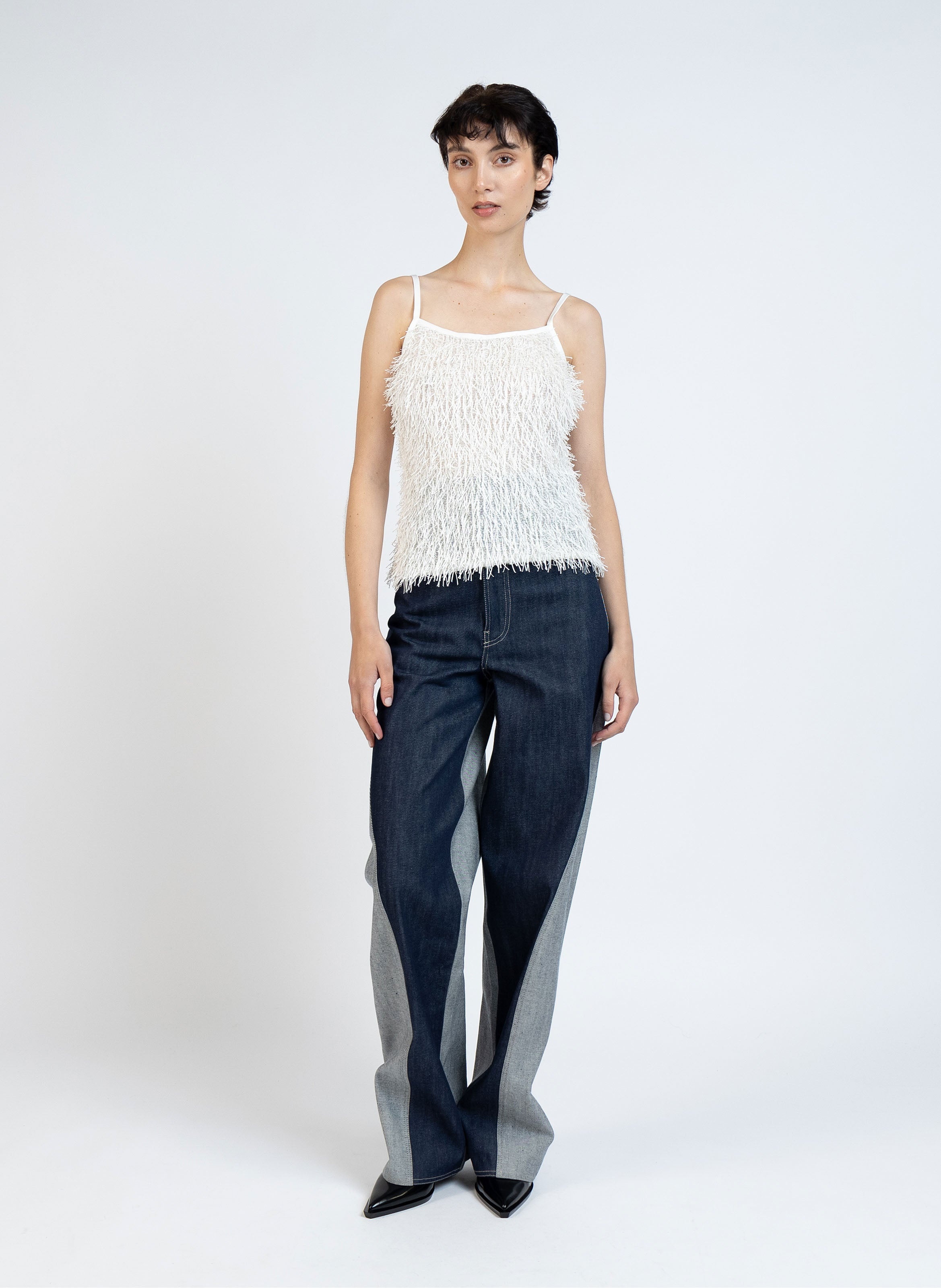 Fluffy Tank Top/White - 1